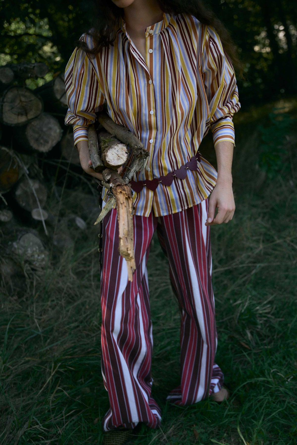 PANTALÓN BAYONA RAYAS ROJAS