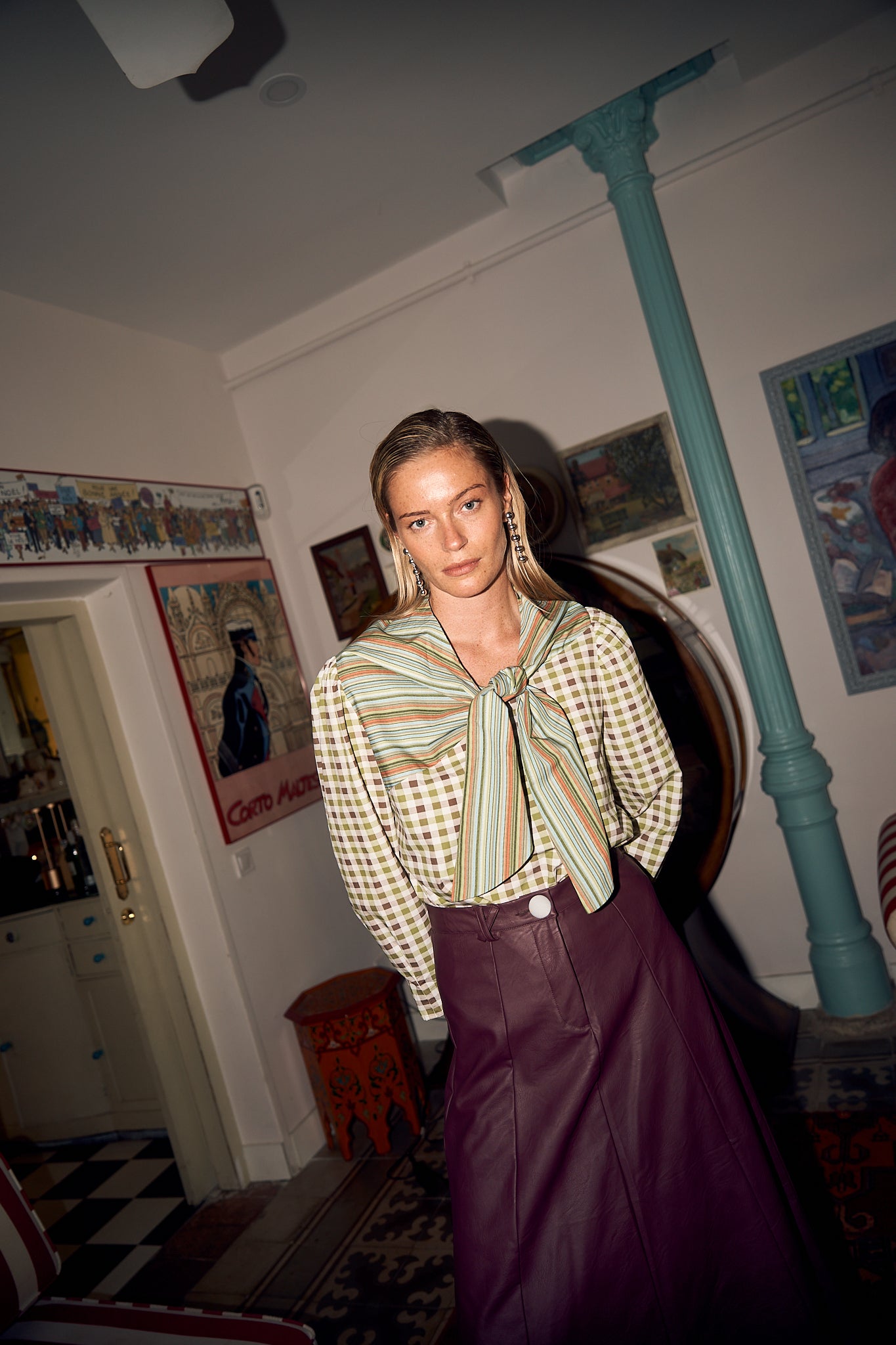 FALDA POPPINS BERENJENA