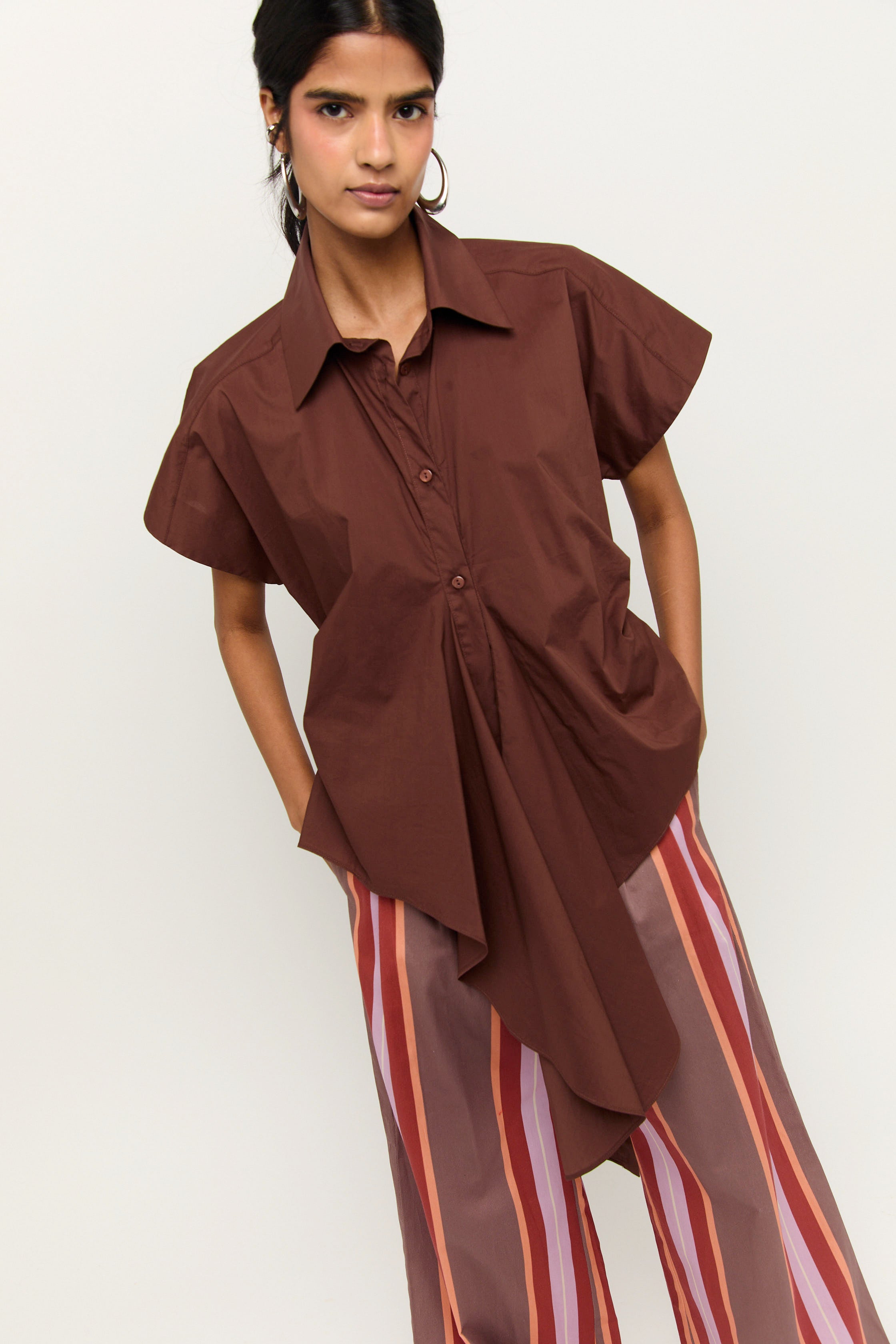 CAMISA AMALFI MARRÓN