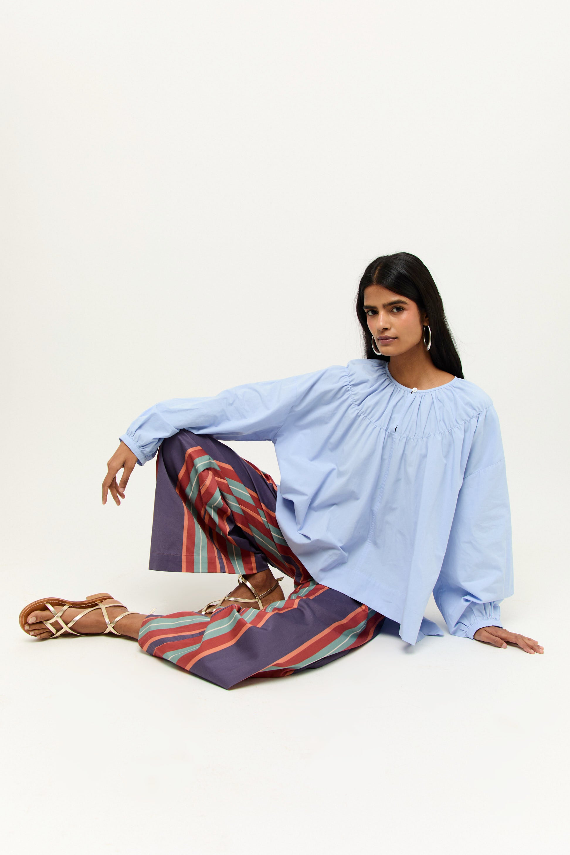 CAMISA ADELA AZUL CLARO