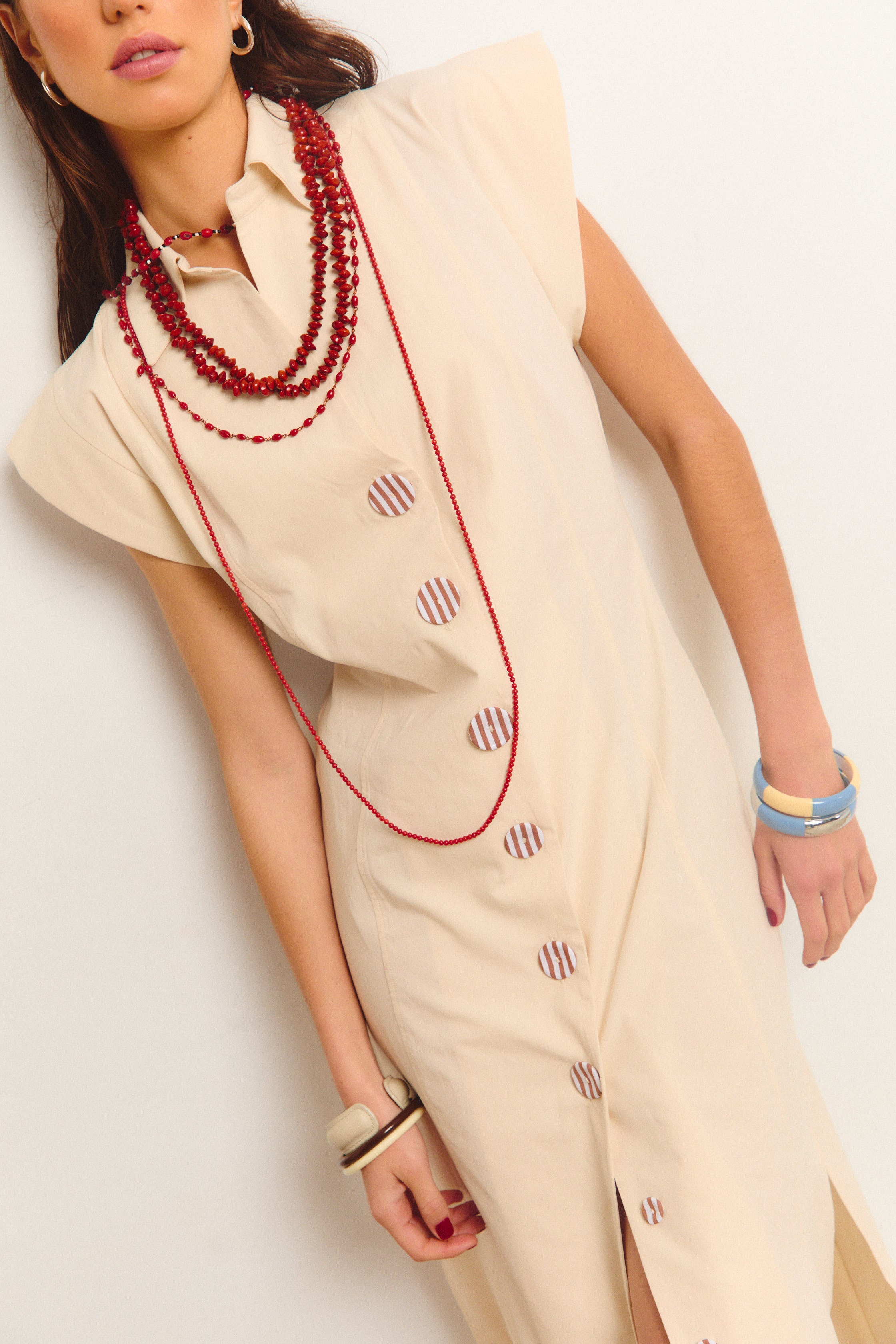 VESTIDO CASABLANCA CRUDO