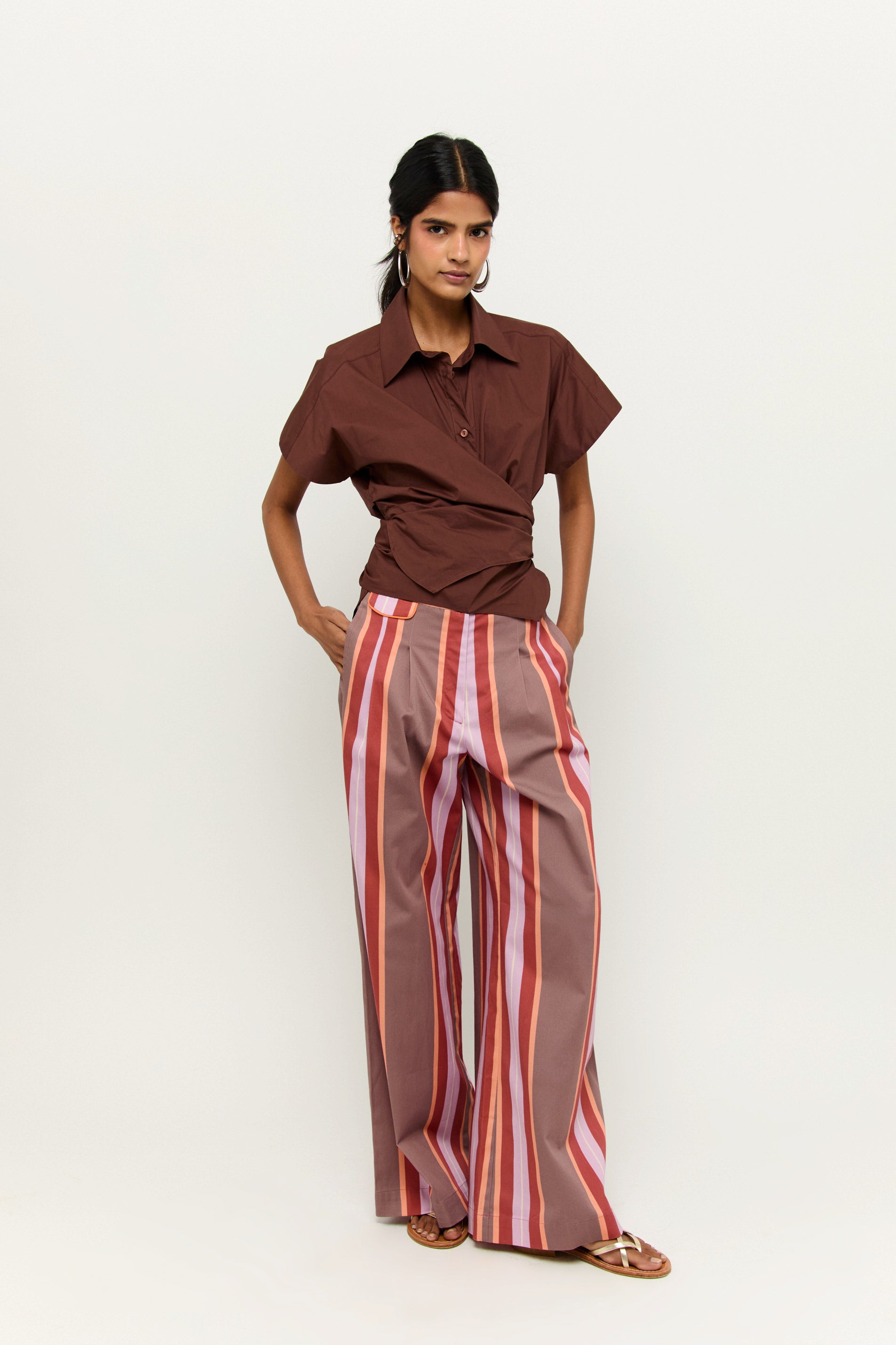 PANTALÓN BAYONA RAYAS NARANJA