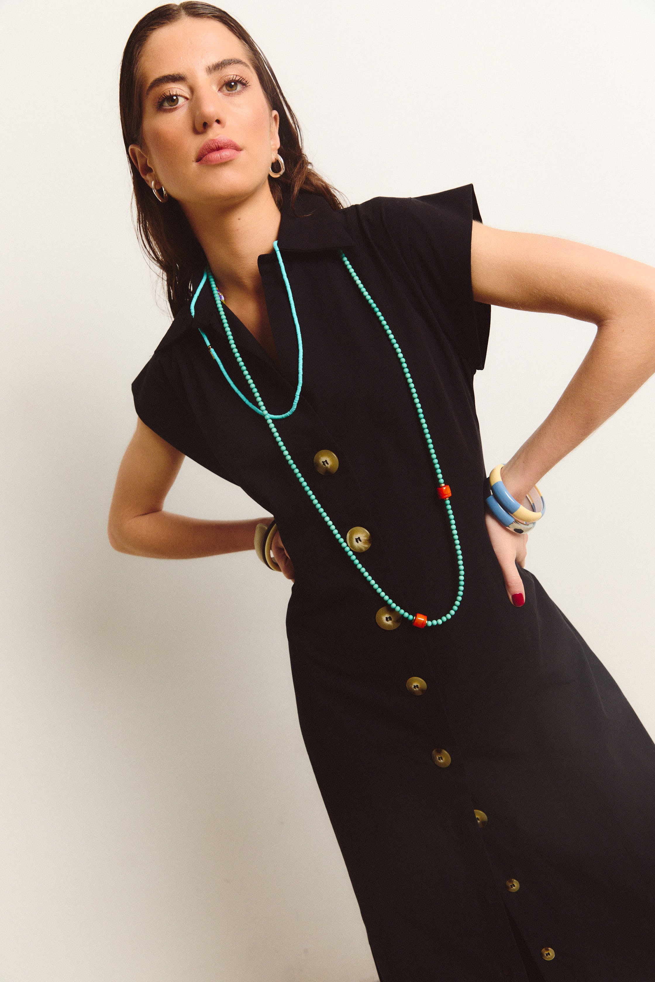 VESTIDO CASABLANCA NEGRO