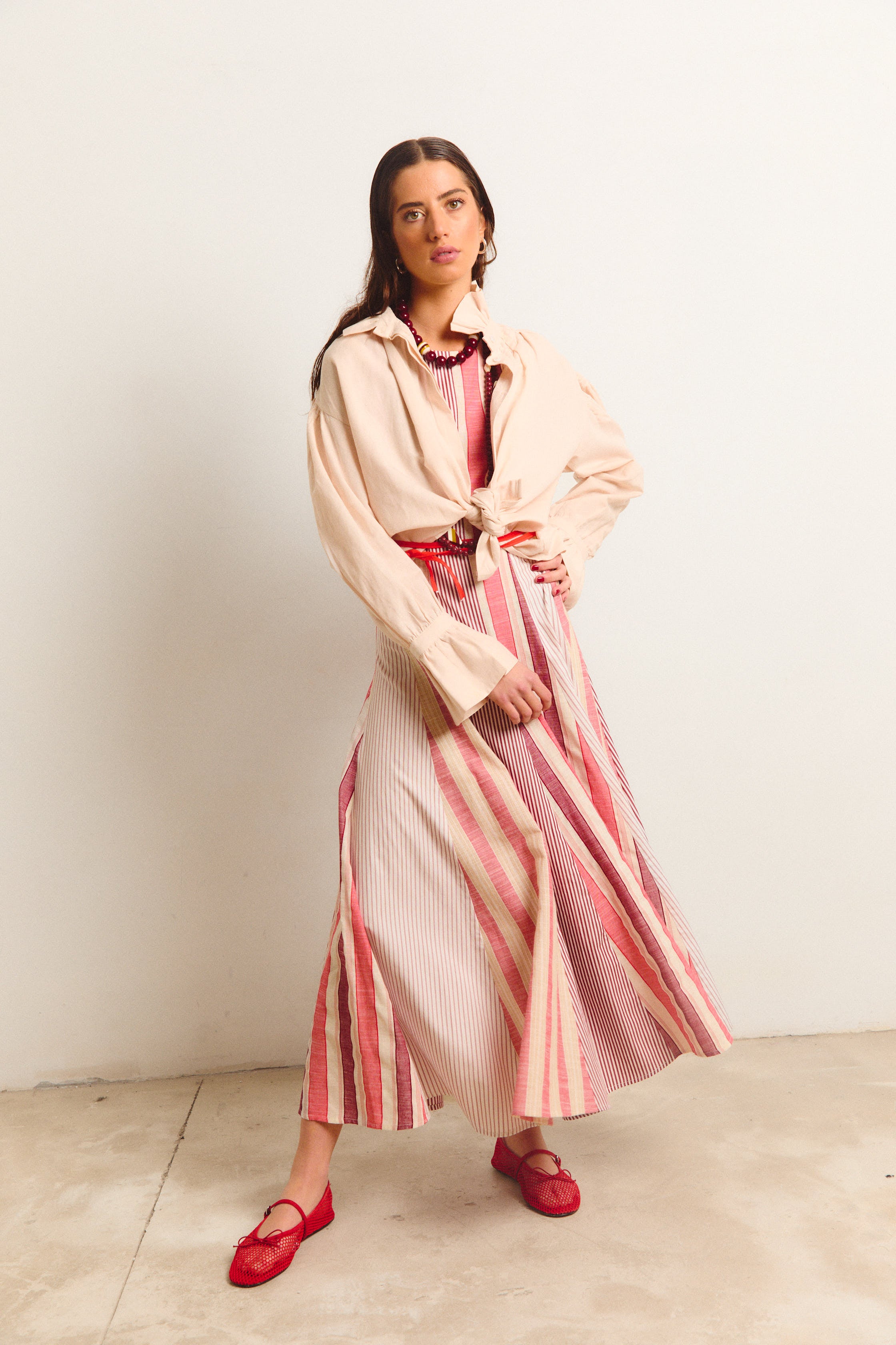 CAMISA BALMORAL LINO CRUDO