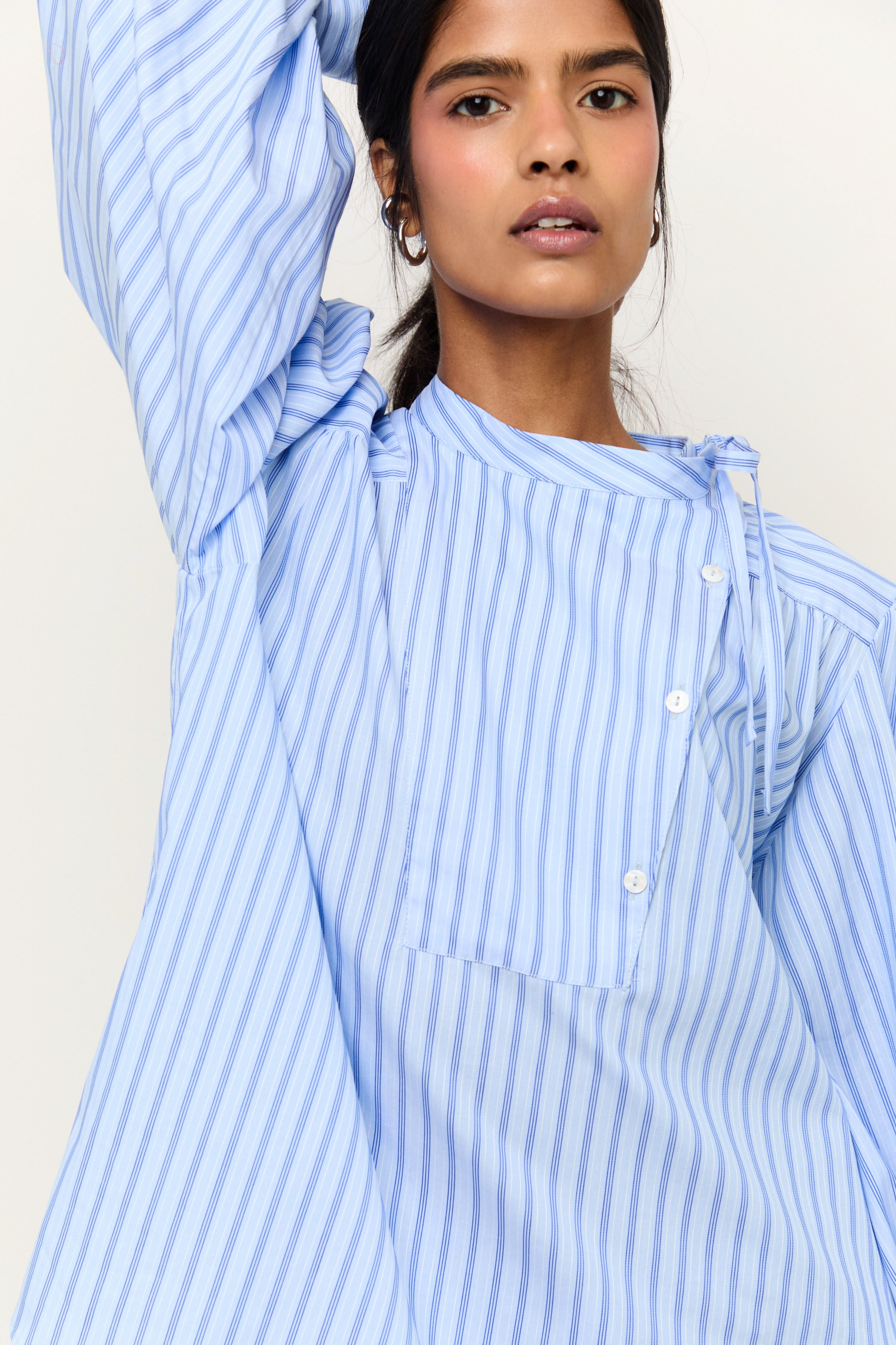 CAMISA ASILAH RAYAS AZUL
