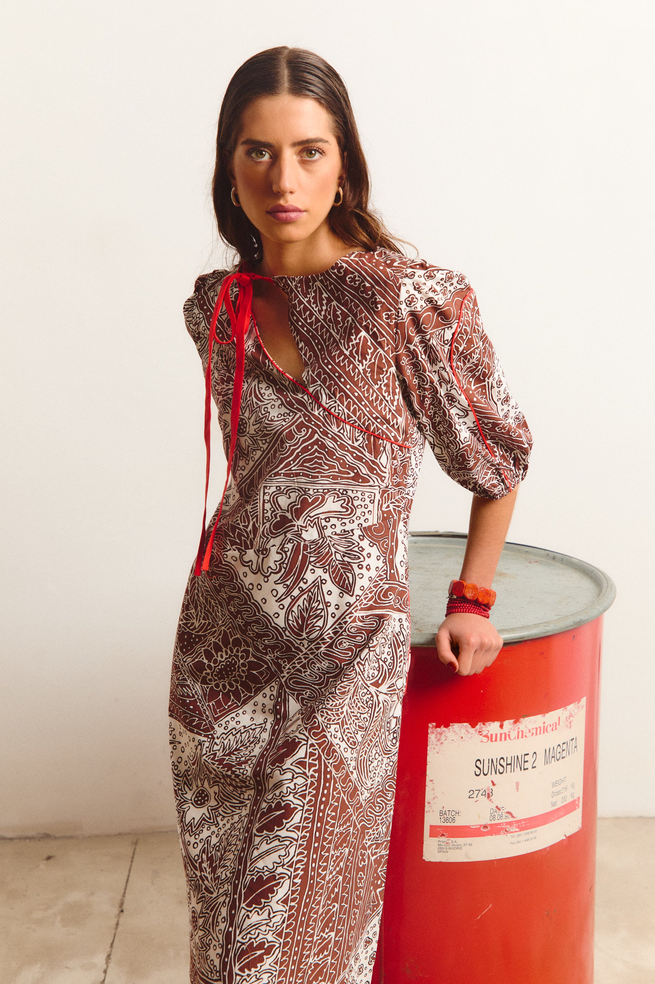 VESTIDO ASILAH MARRÓN