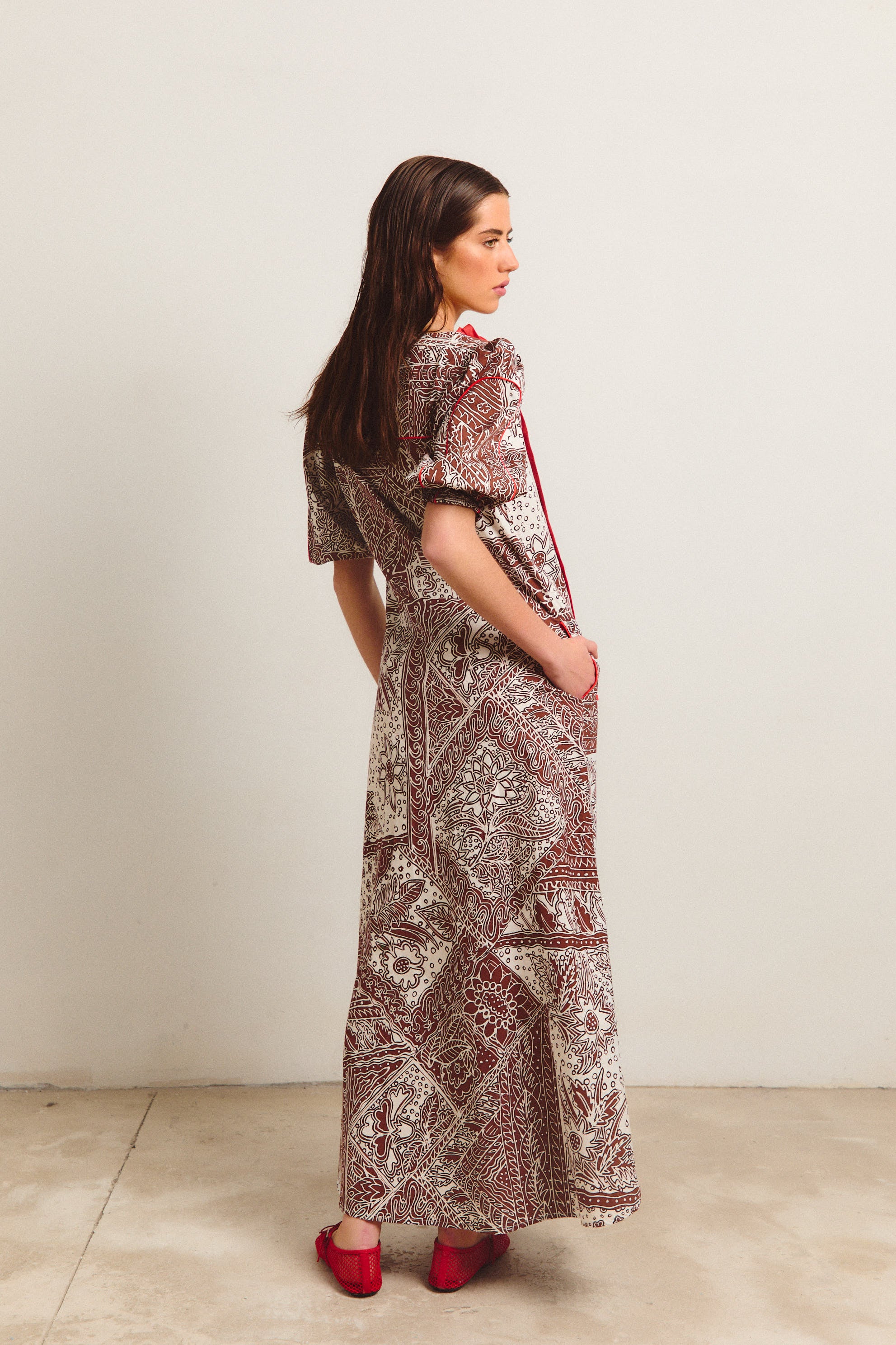 VESTIDO ASILAH MARRÓN