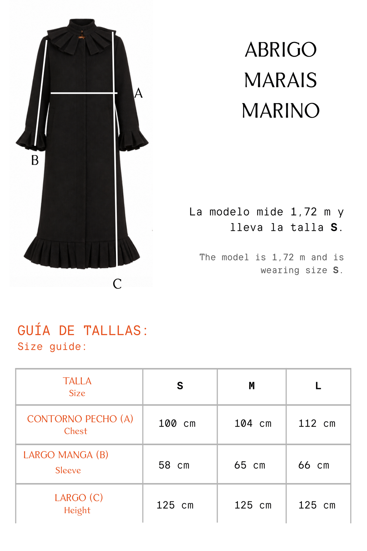 MARAIS NAVY COAT