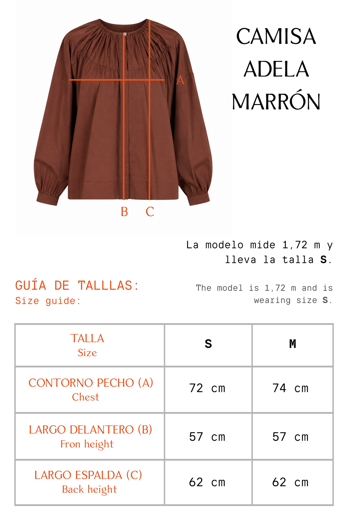 CAMISA ADELA MARRÓN