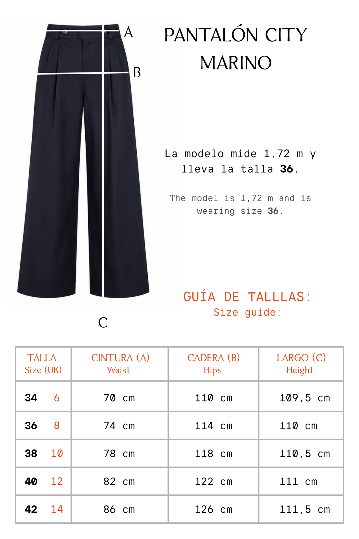 PANTALÓN CITY MARINO