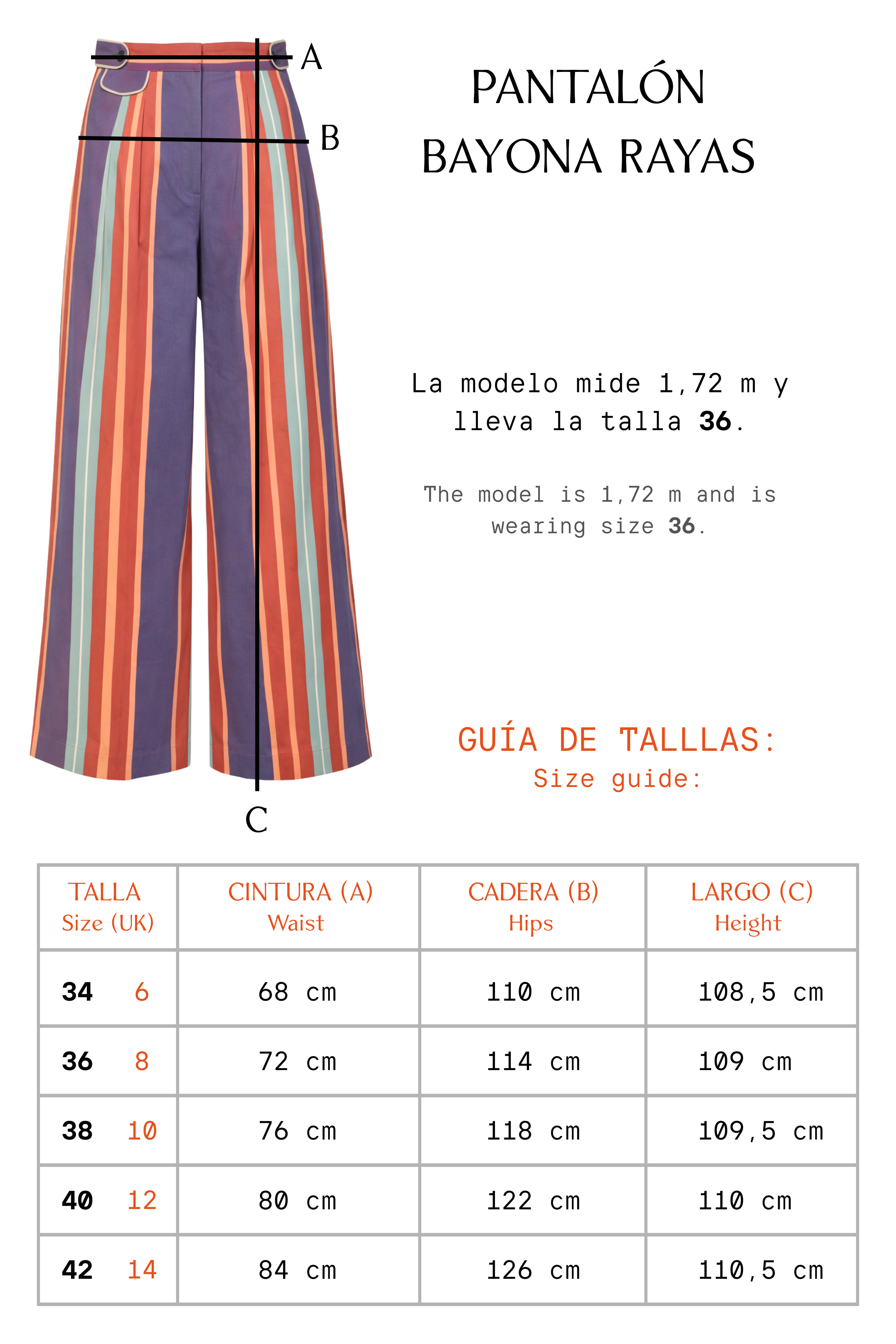 PANTALÓN BAYONA RAYAS AZUL