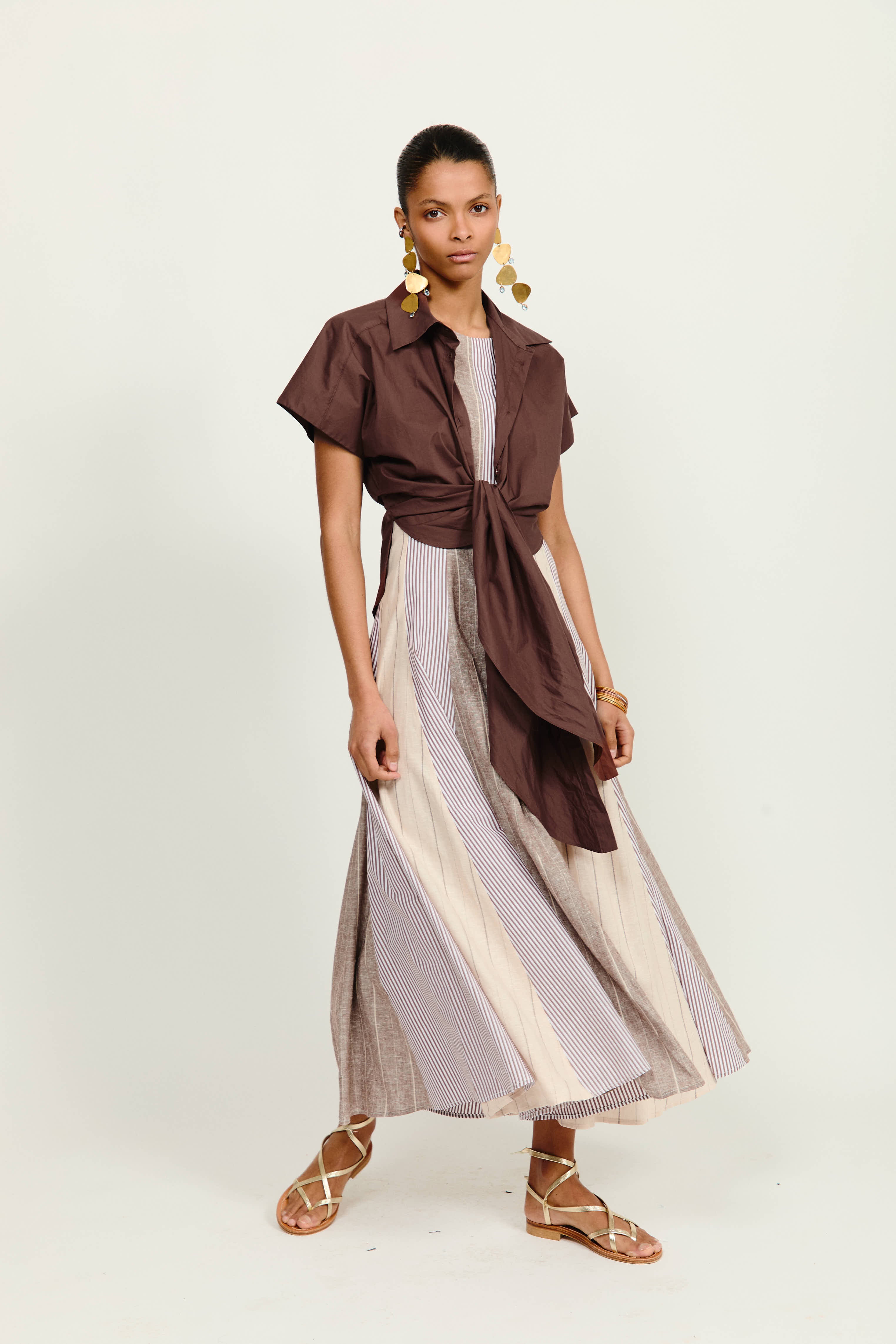 VESTIDO RIBA MARRÓN