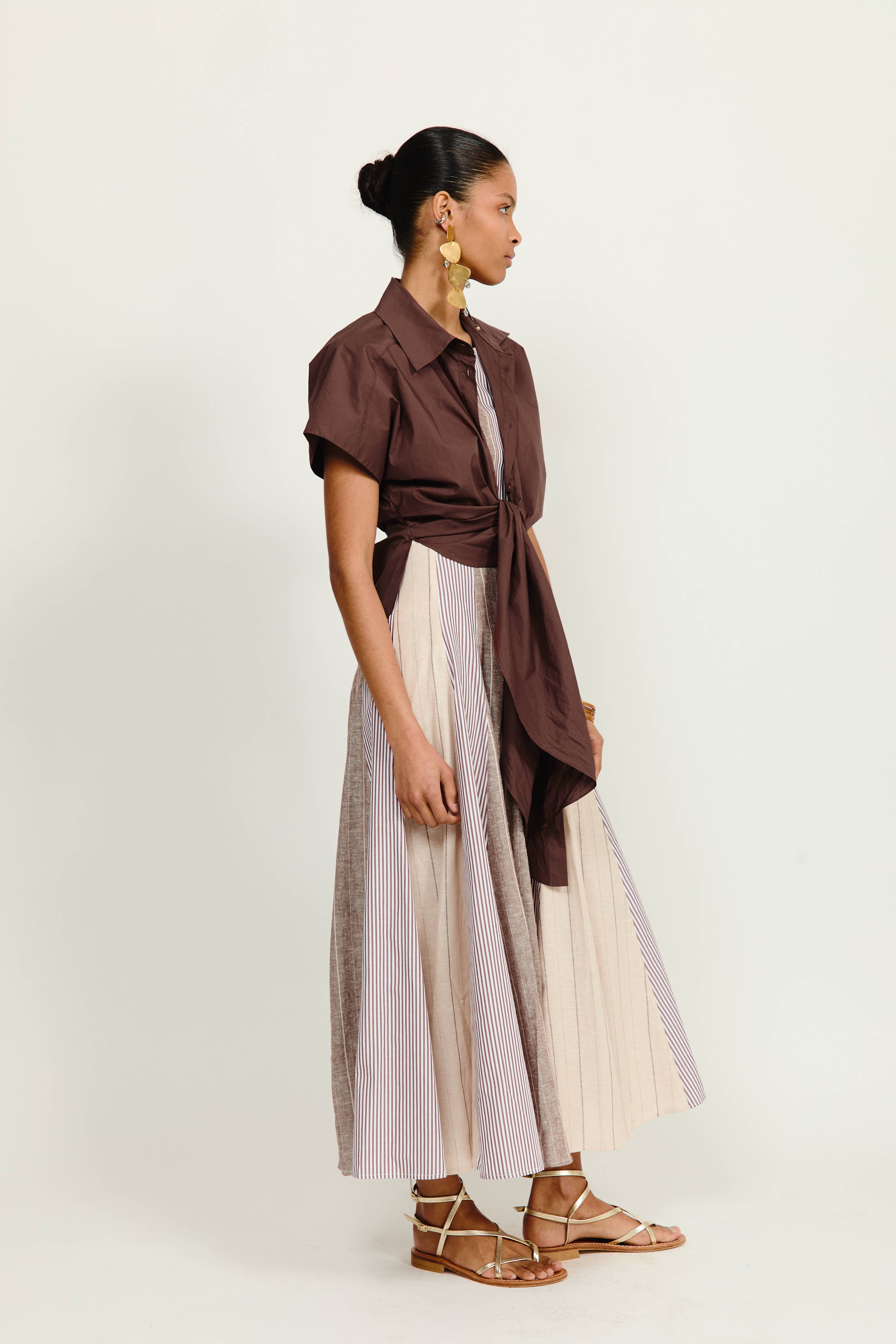 VESTIDO RIBA MARRÓN