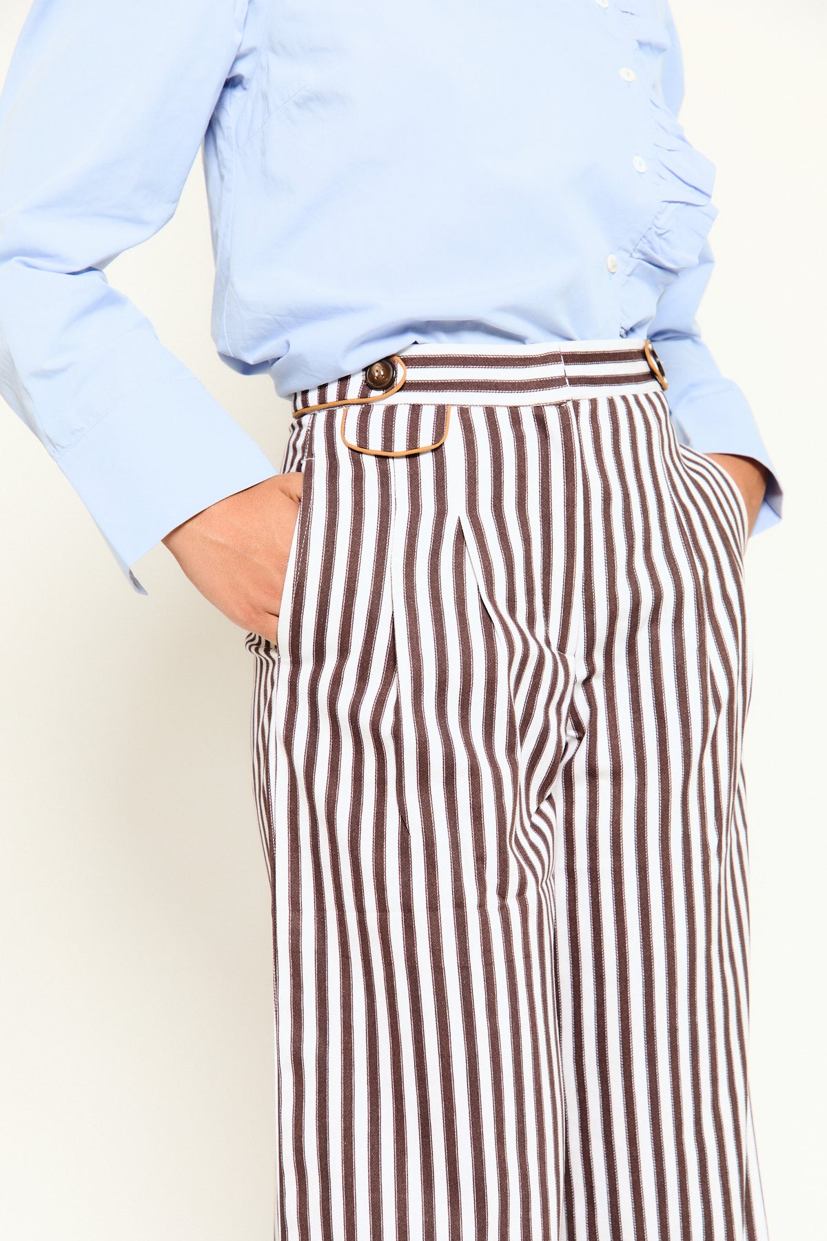 PANTALÓN BAYONA RAYAS MARRÓN