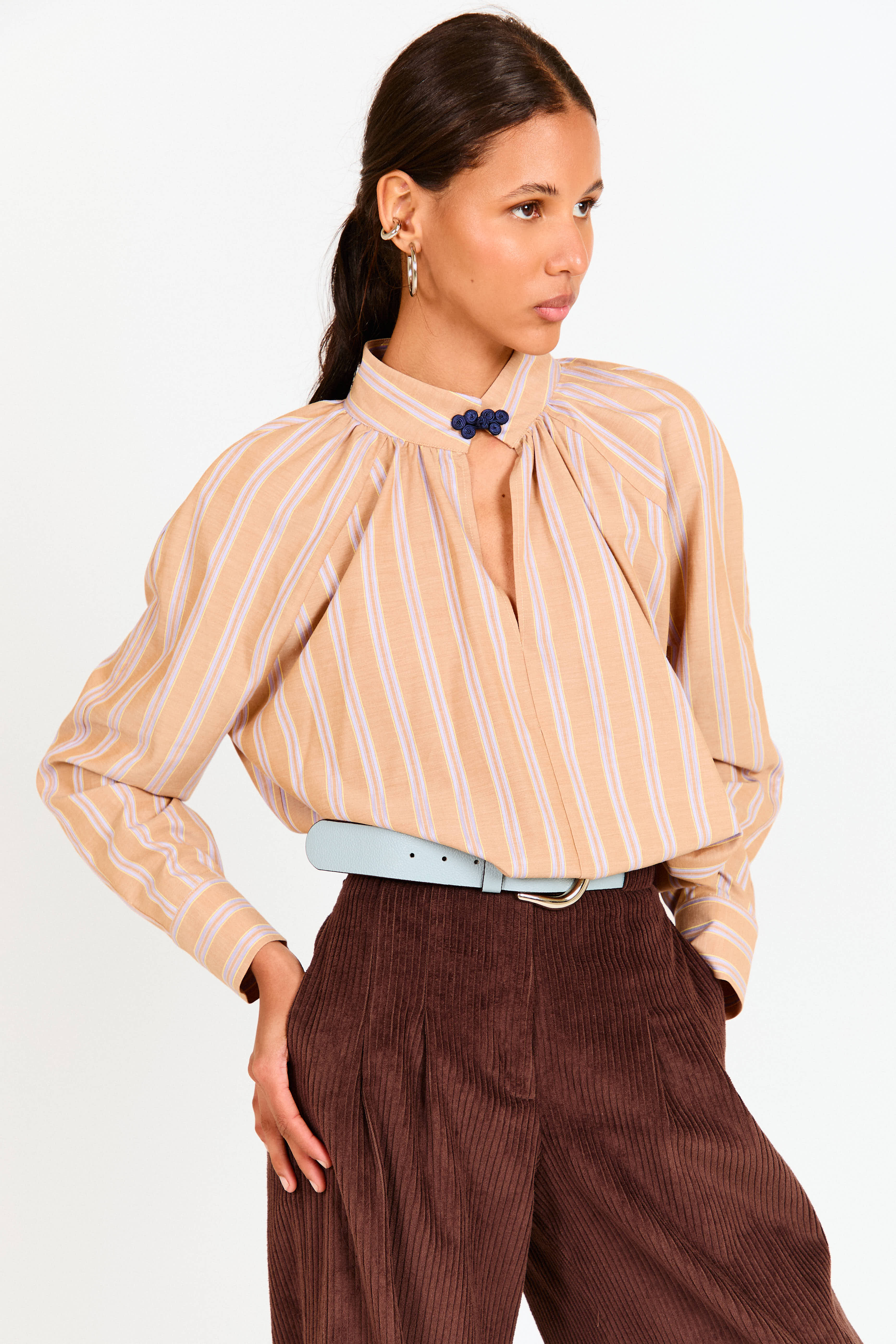CAMISA DUTTON CAMEL