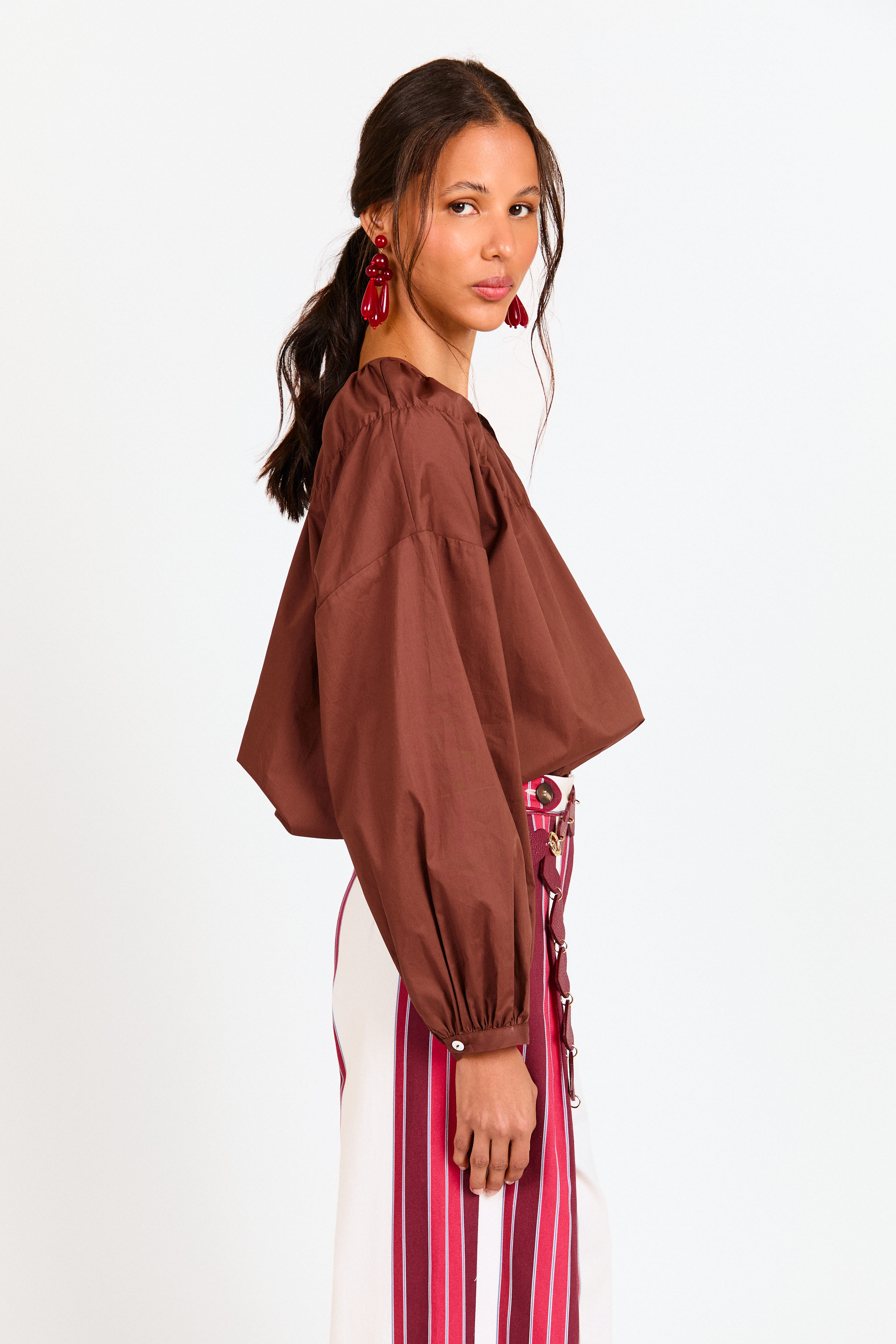 CAMISA ADELA MARRÓN