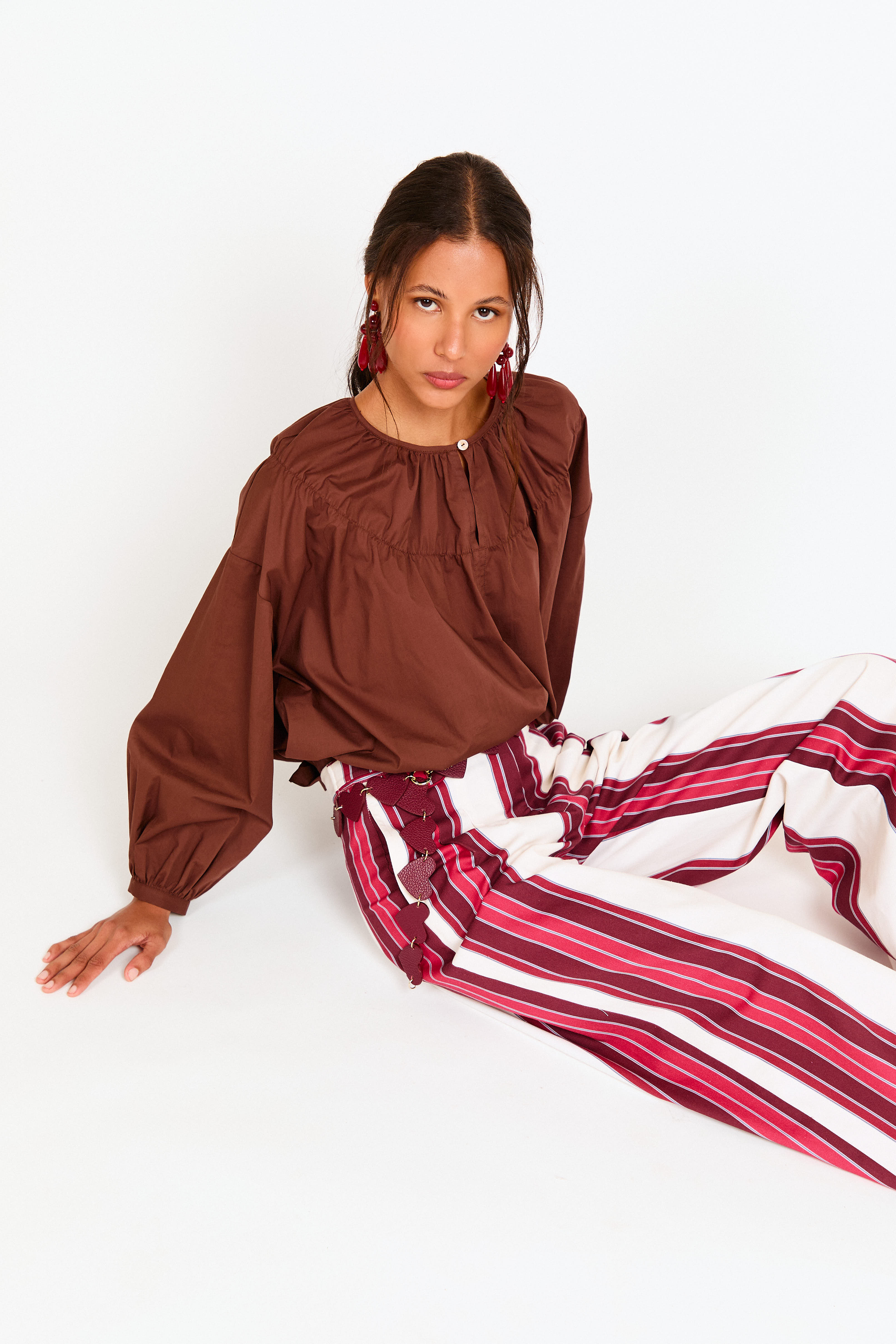 CAMISA ADELA MARRÓN