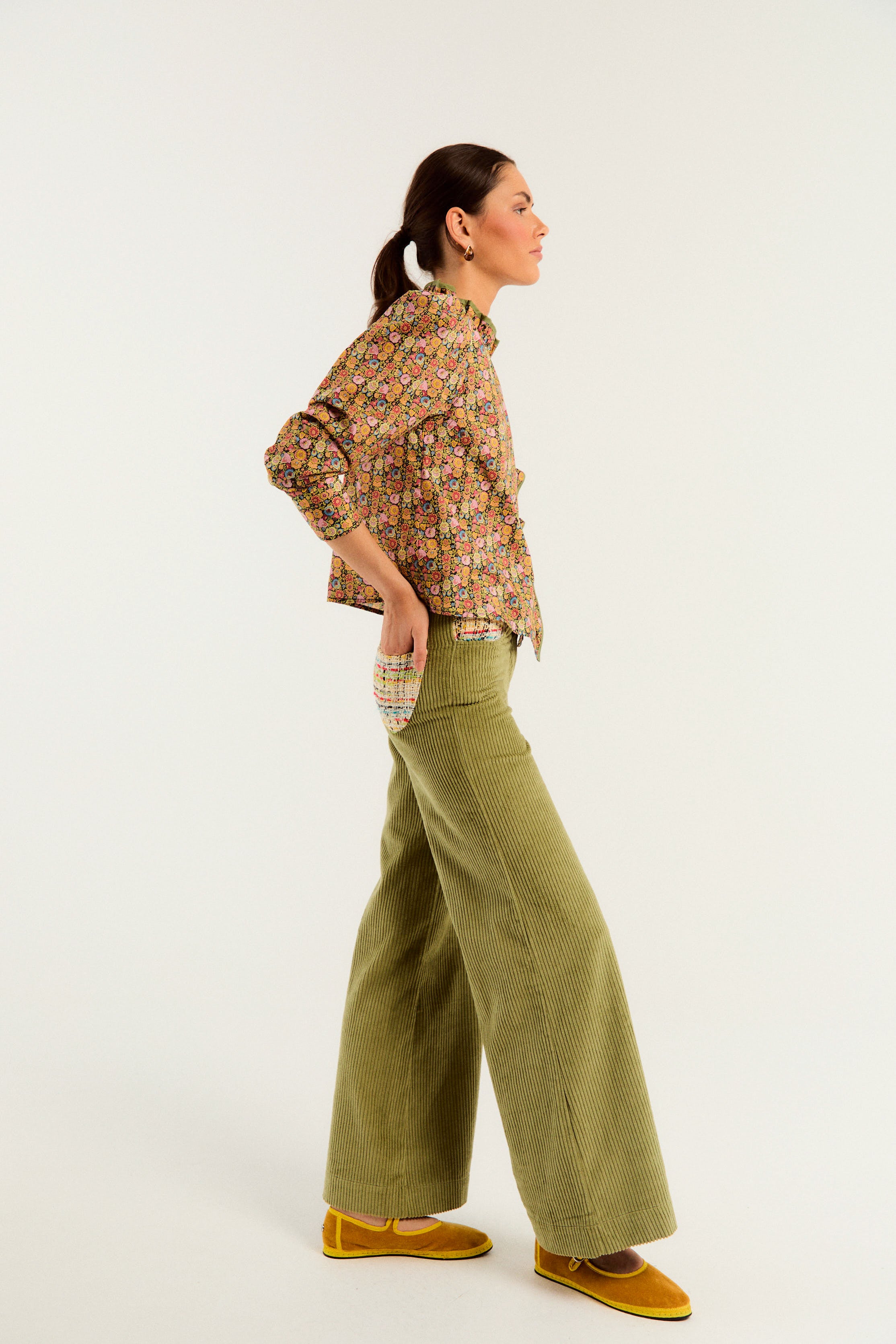 PANTALÓN ANGLET PANA PISTACHO