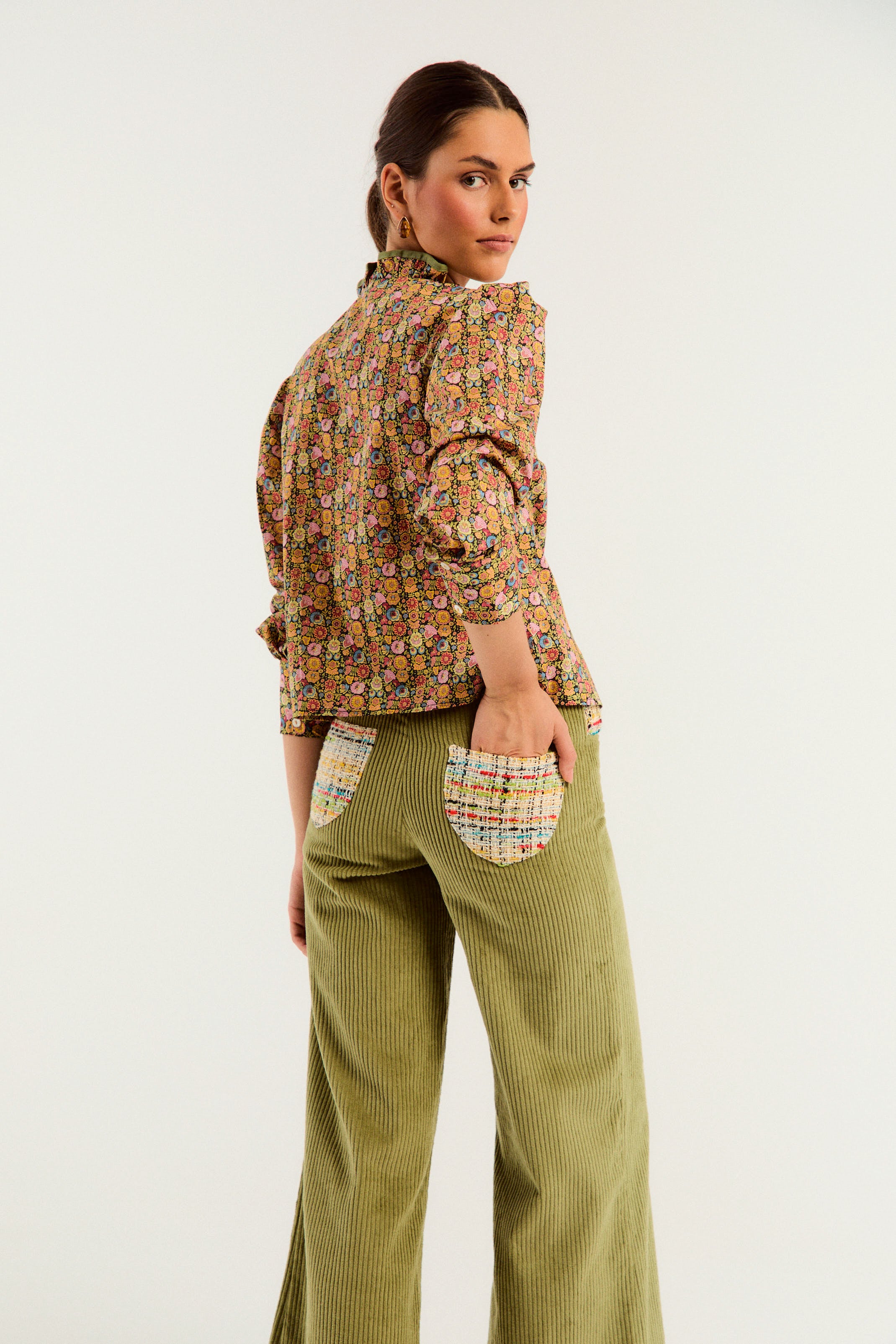 PANTALÓN ANGLET PANA PISTACHO