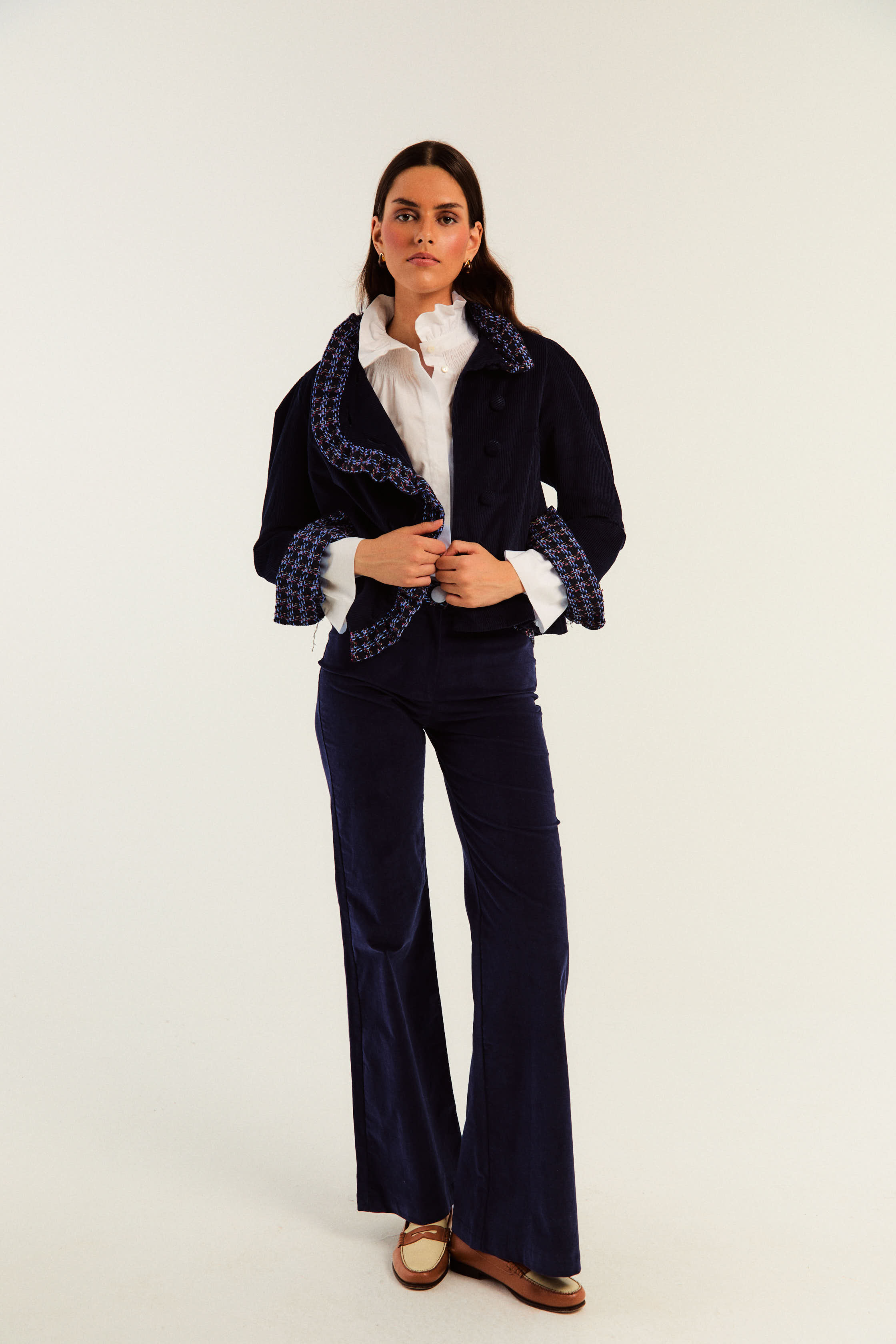 PANTALÓN CARDIN PANA AZUL