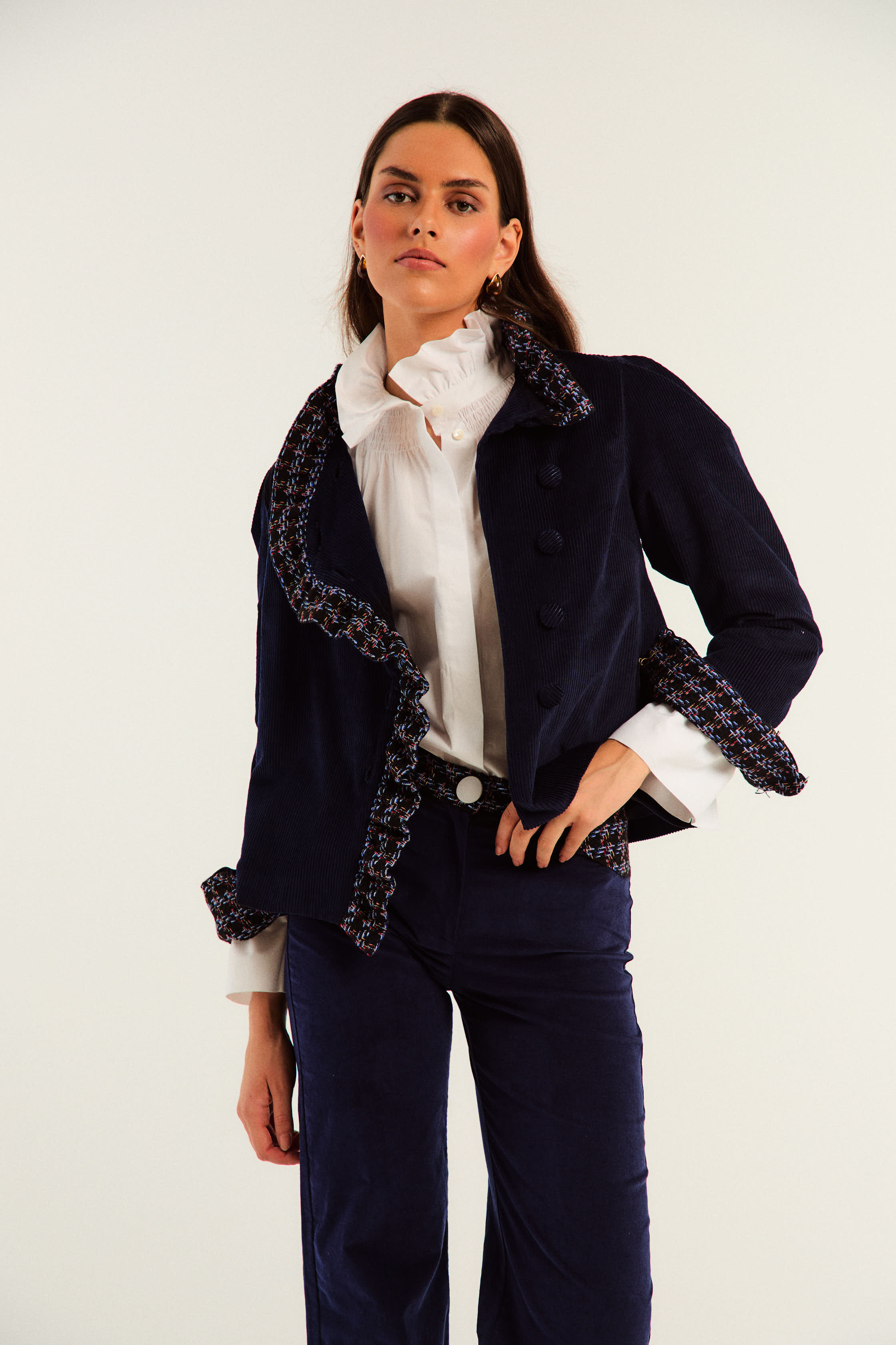 CHAQUETA DARCY PANA AZUL