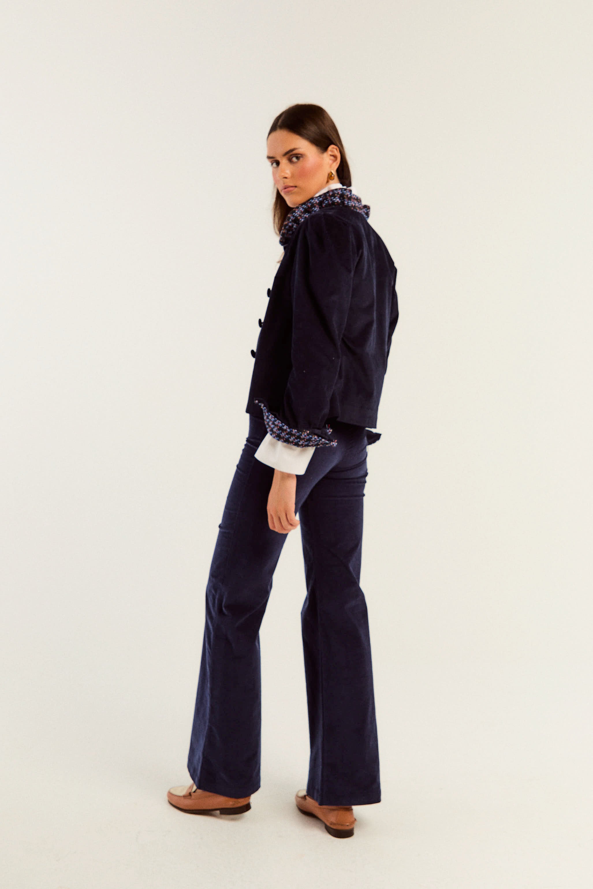 PANTALÓN CARDIN PANA AZUL