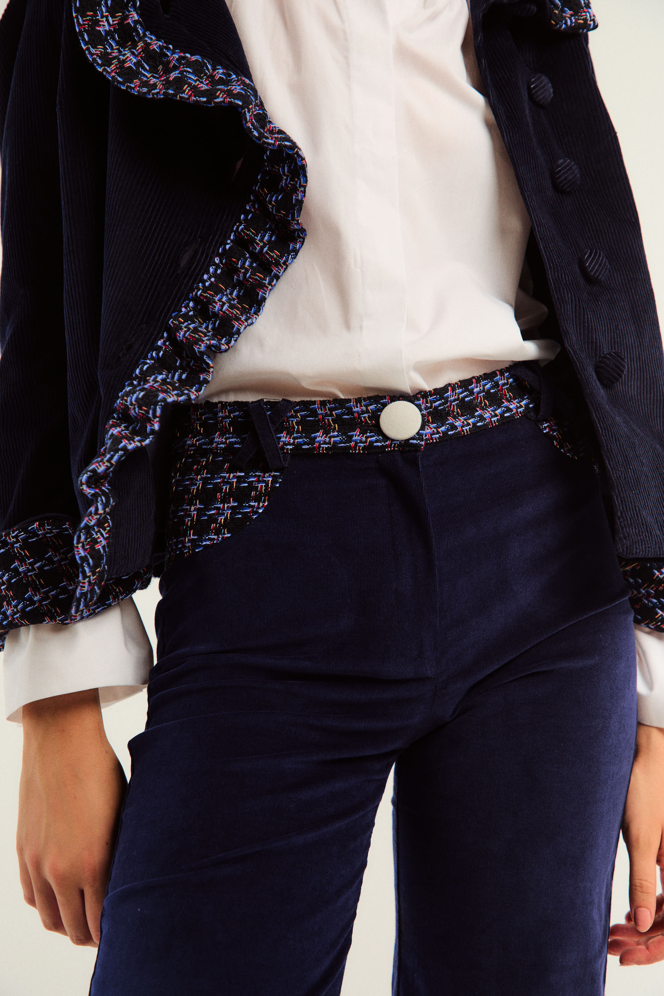 PANTALÓN CARDIN PANA AZUL