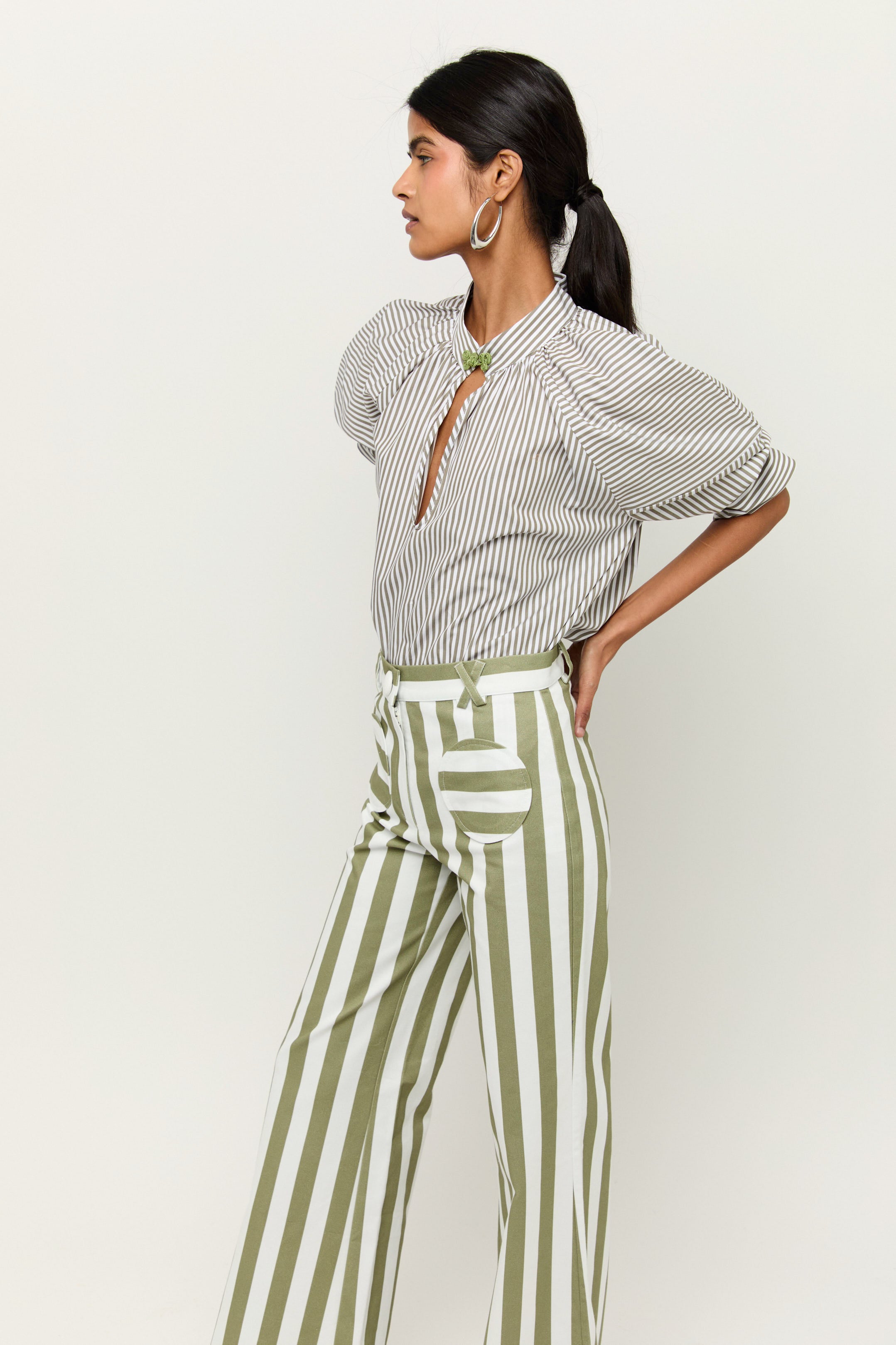 PRE VENTA - CAMISA MARA RAYAS KAKI