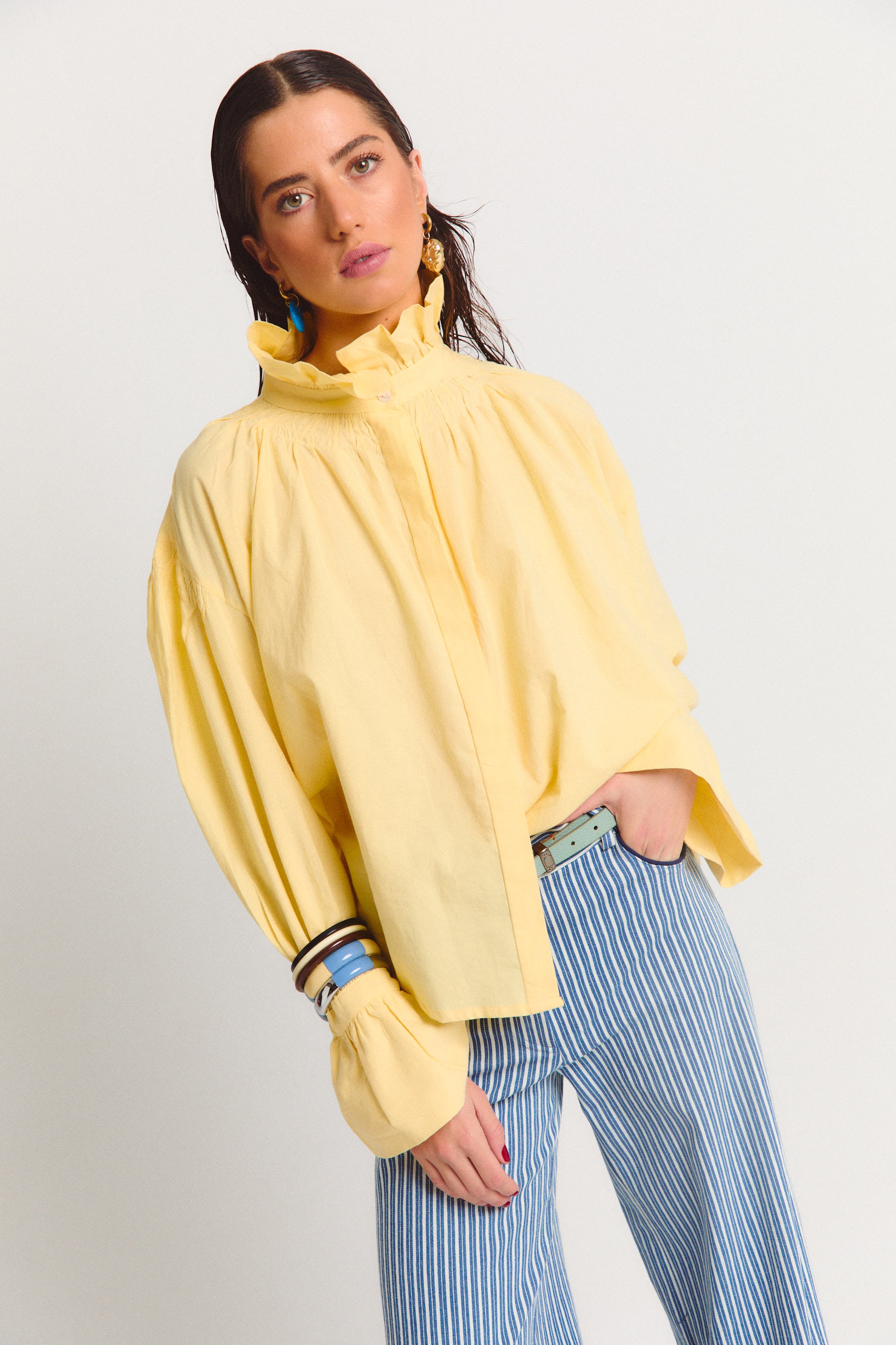 CAMISA BALMORAL AMARILLA