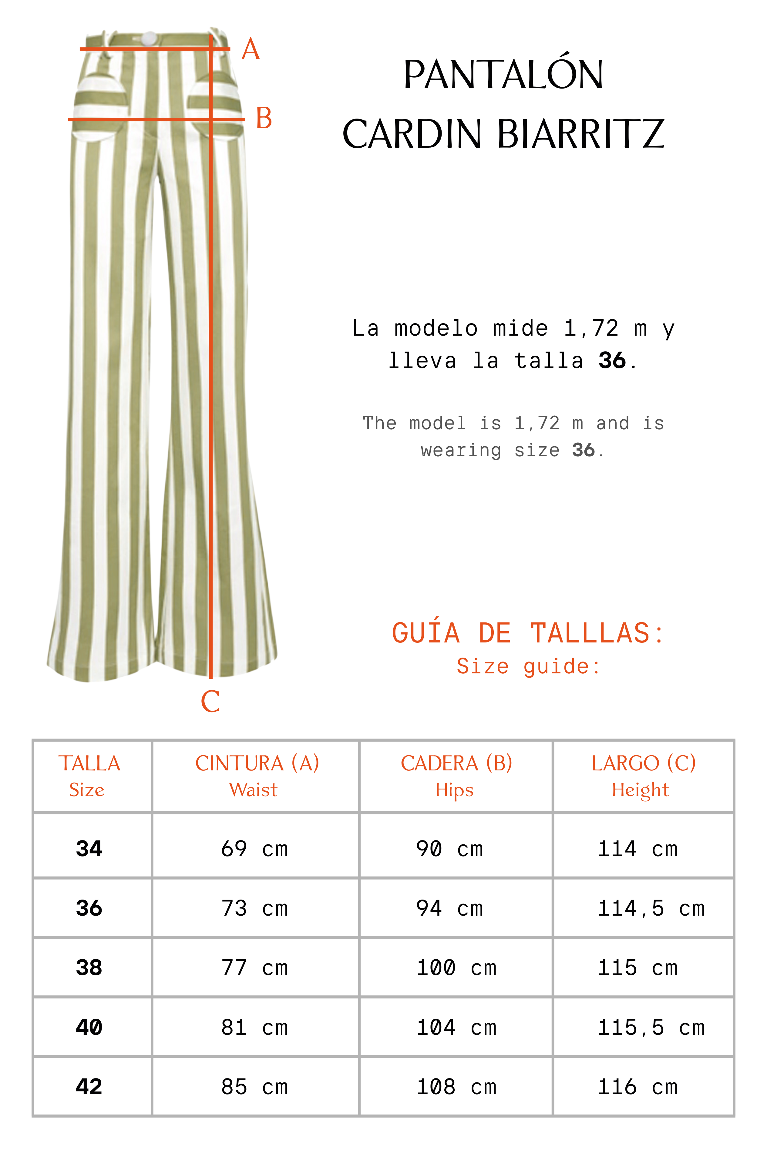 PANTALÓN BIARRITZ KAKI -SE RECOMIENDA COMPRAR UNA TALLA MÁS. SALIDA DE PEDIDO 16 DE MARZO