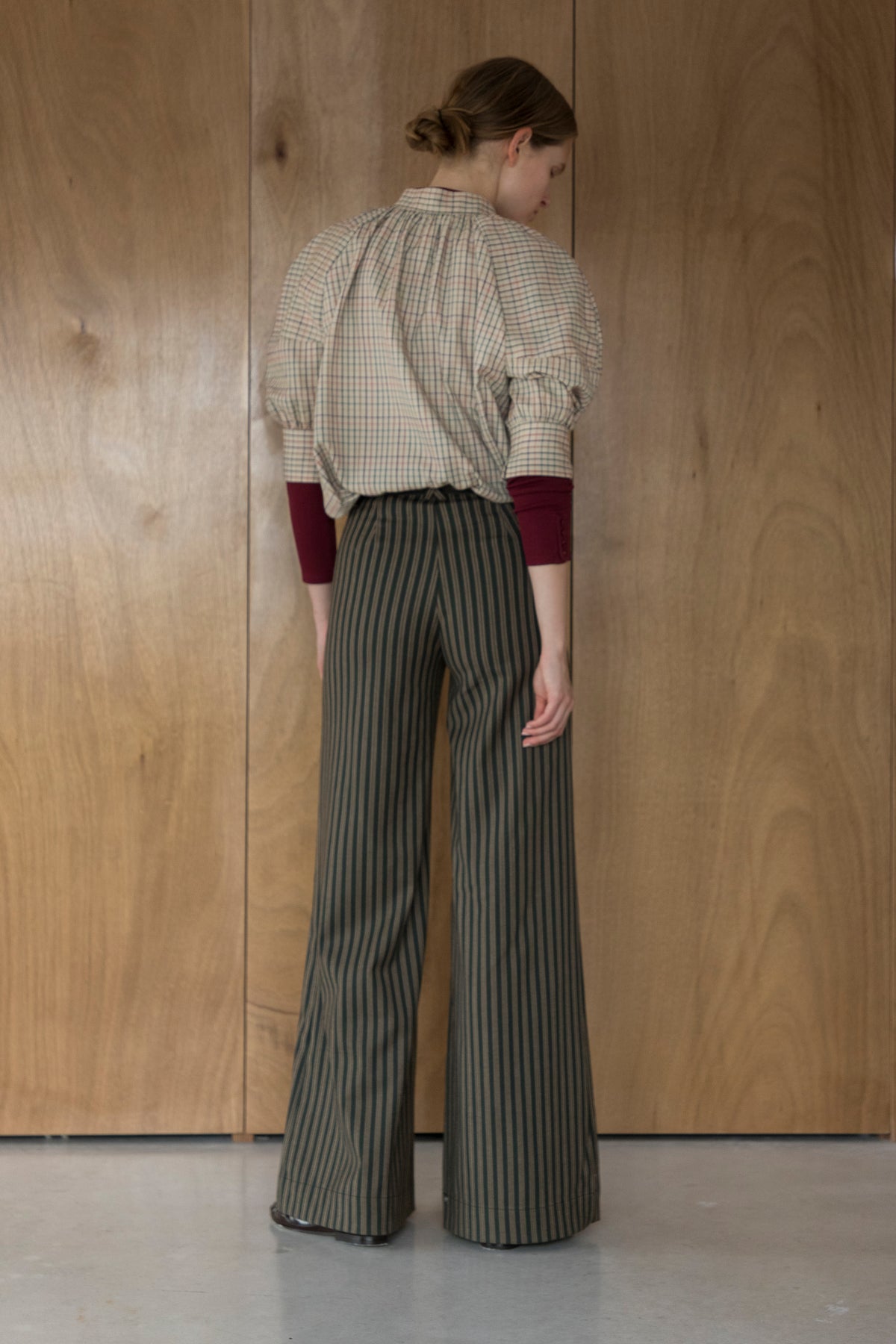 Anglet Trousers – Khaki Stripe