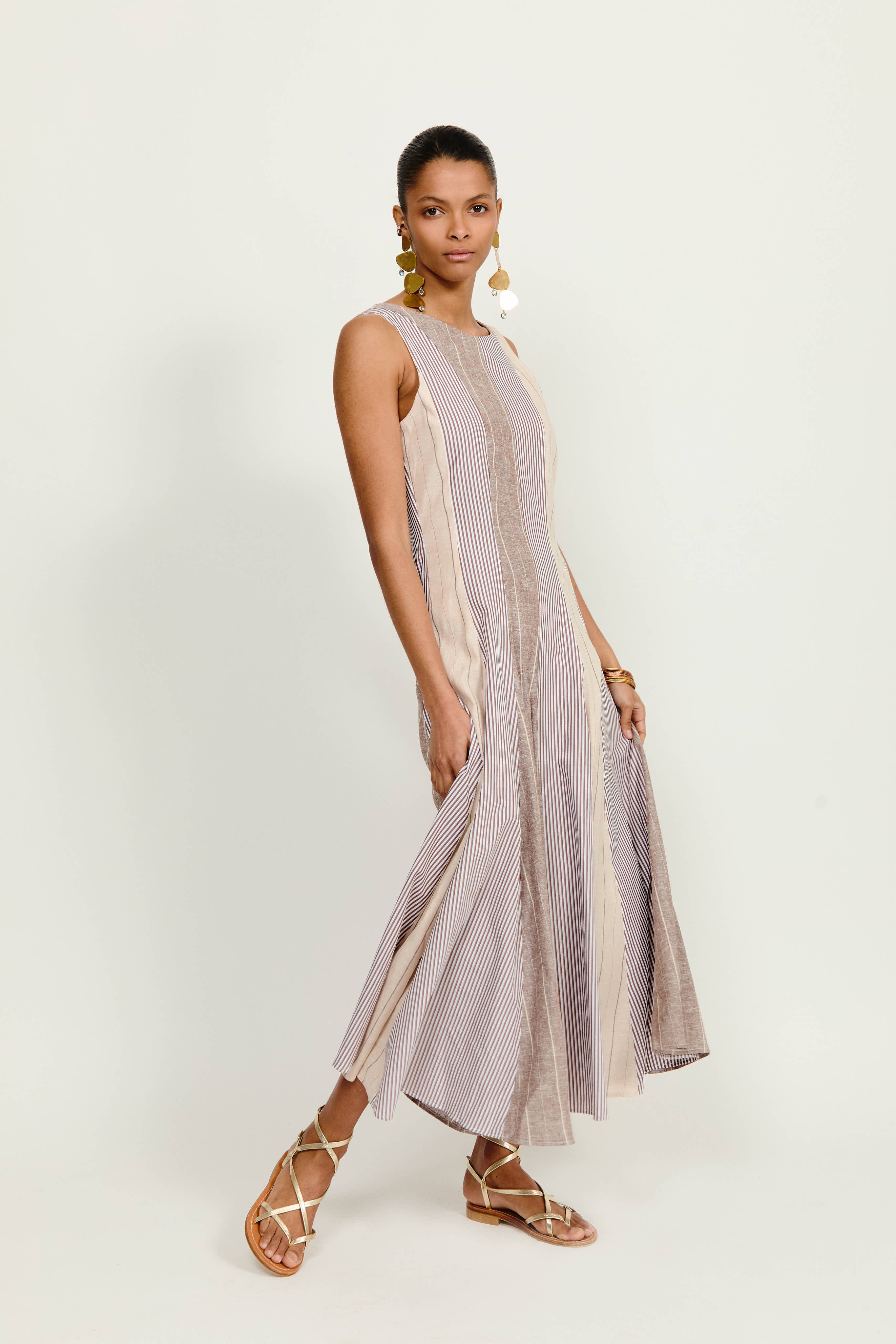 VESTIDO RIBA MARRÓN