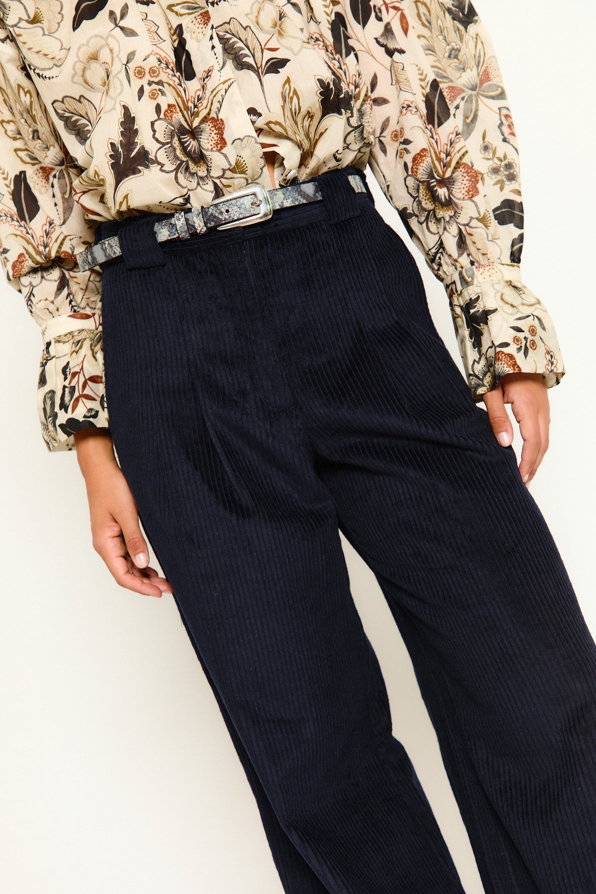 Nancy Corduroy Trousers – Navy
