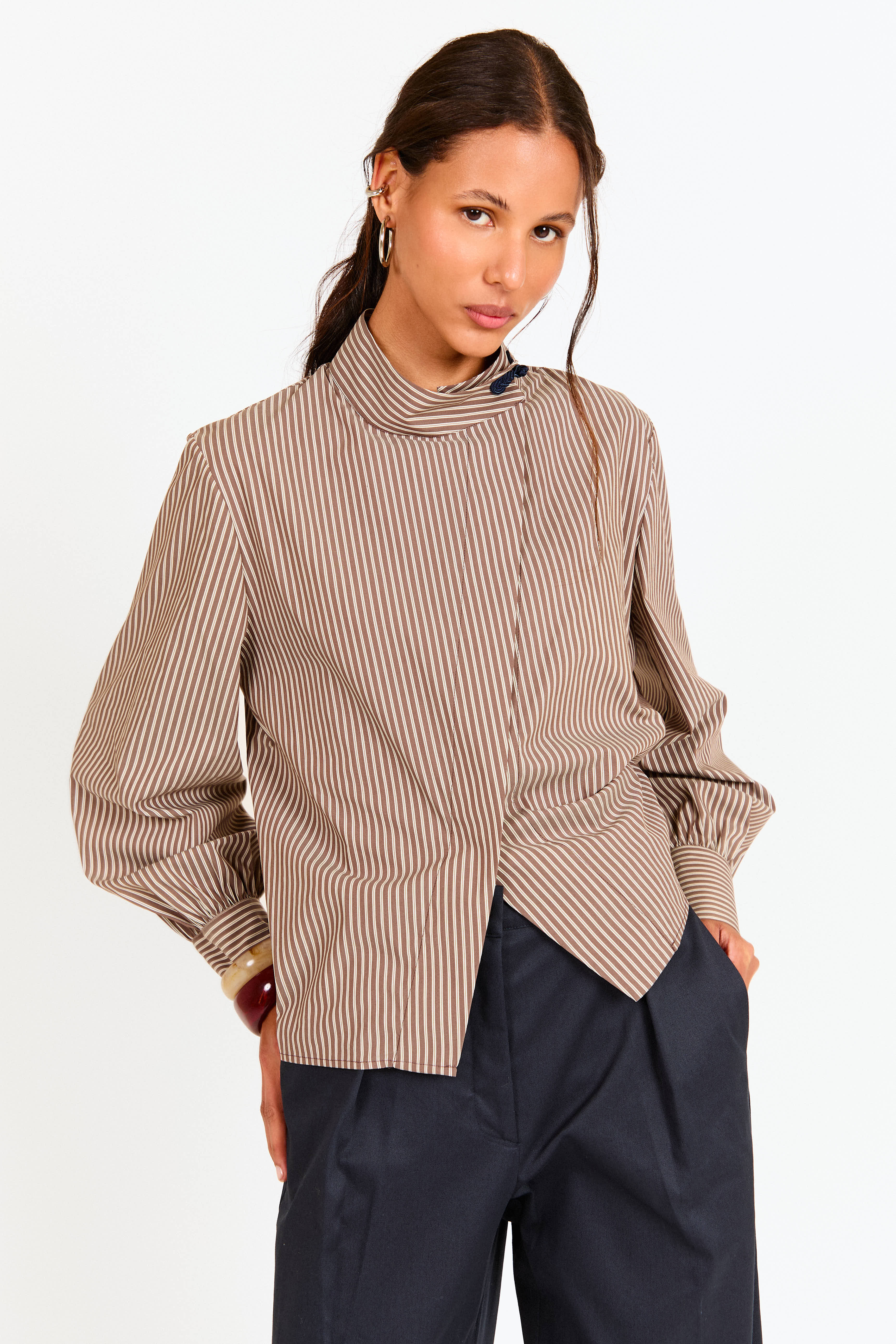 CAMISA KIOTO MARRON