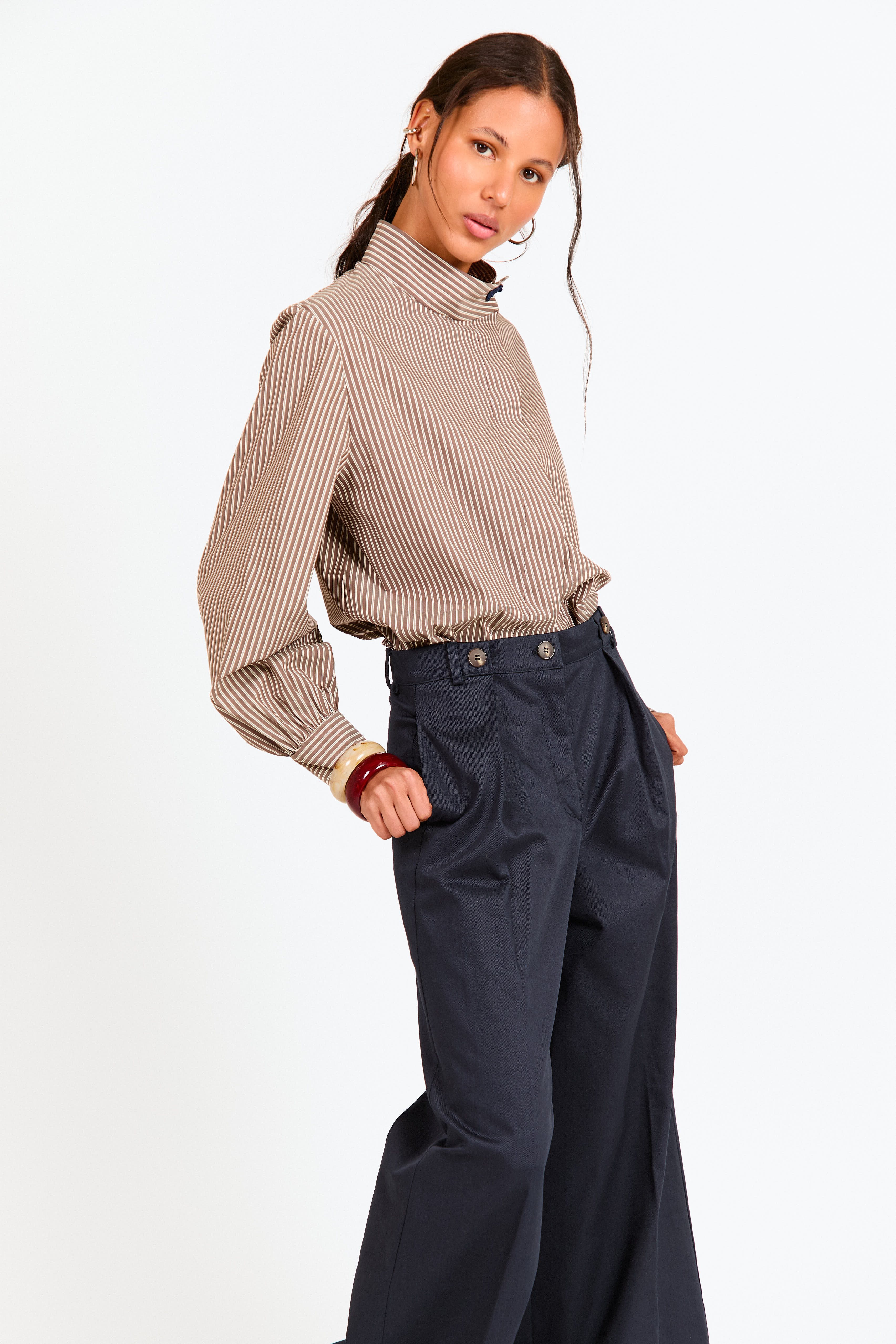 CAMISA KIOTO MARRON