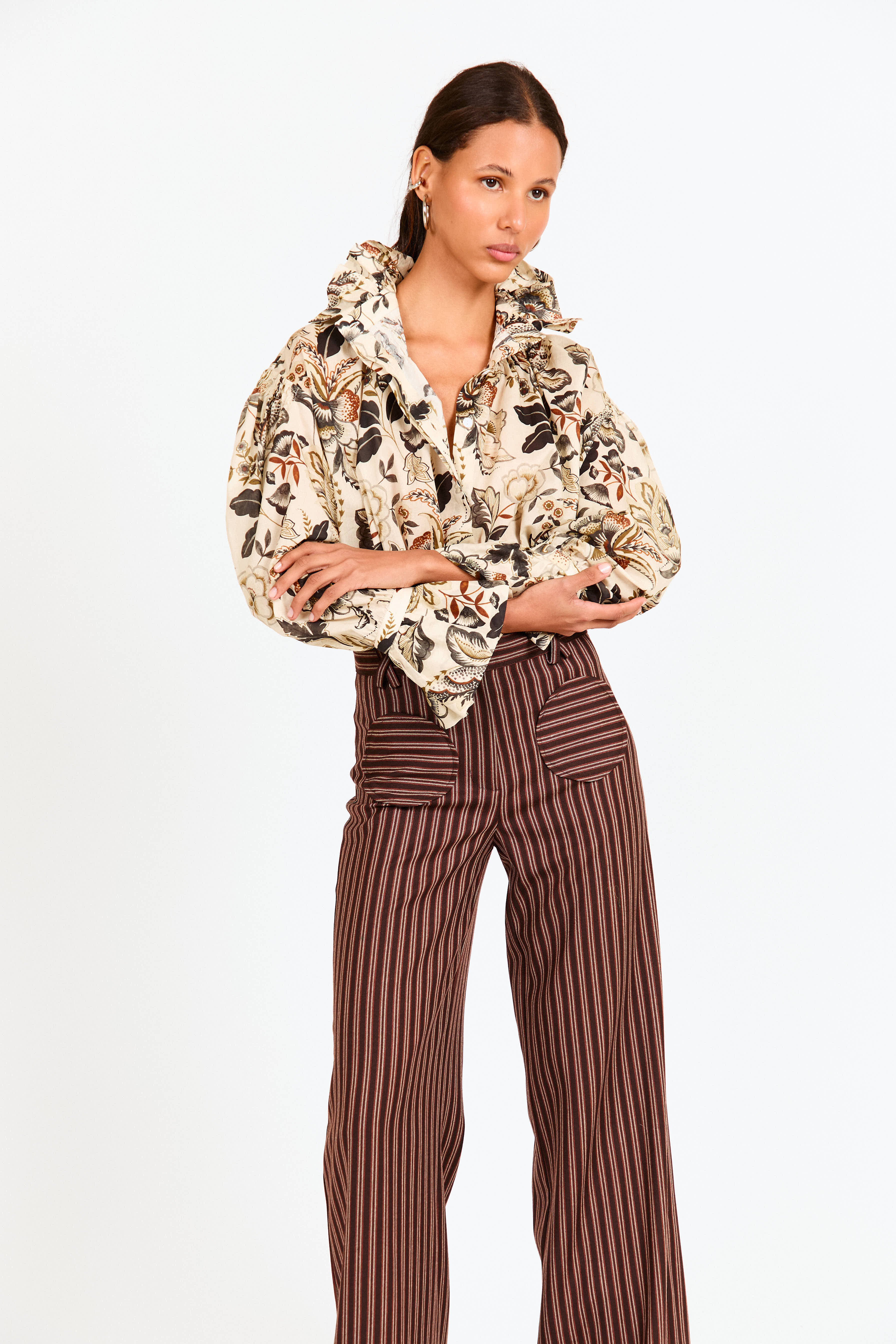 PANTALÓN ANGLET RAYA TEJA