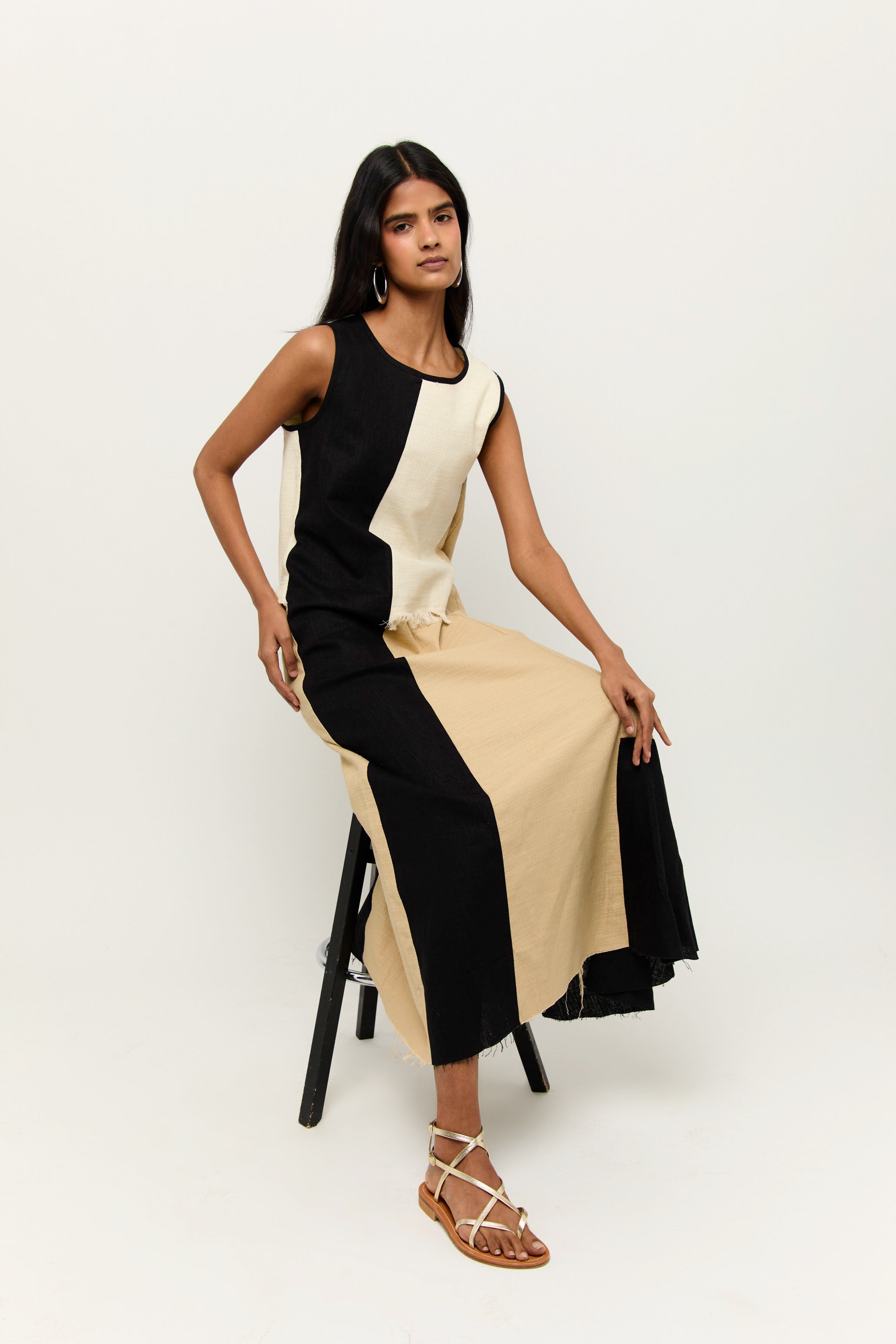 VESTIDO SOMAO TRICOLOR