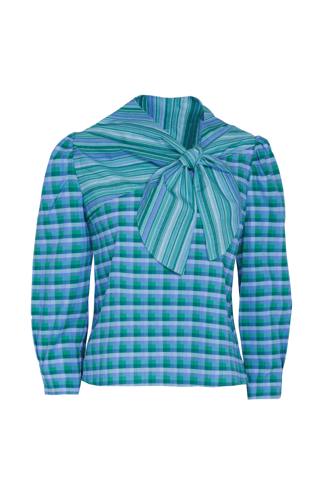 ARCHIVE SALE - BLUSA KELLY CUADROS AZUL